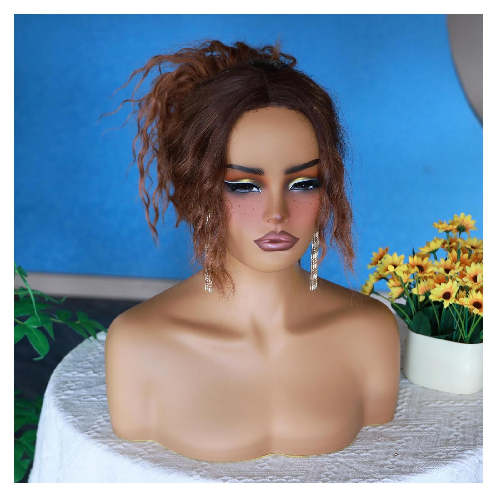 Cabeza de Maniquí L7 para Exhibición de Pelucas - Rojo