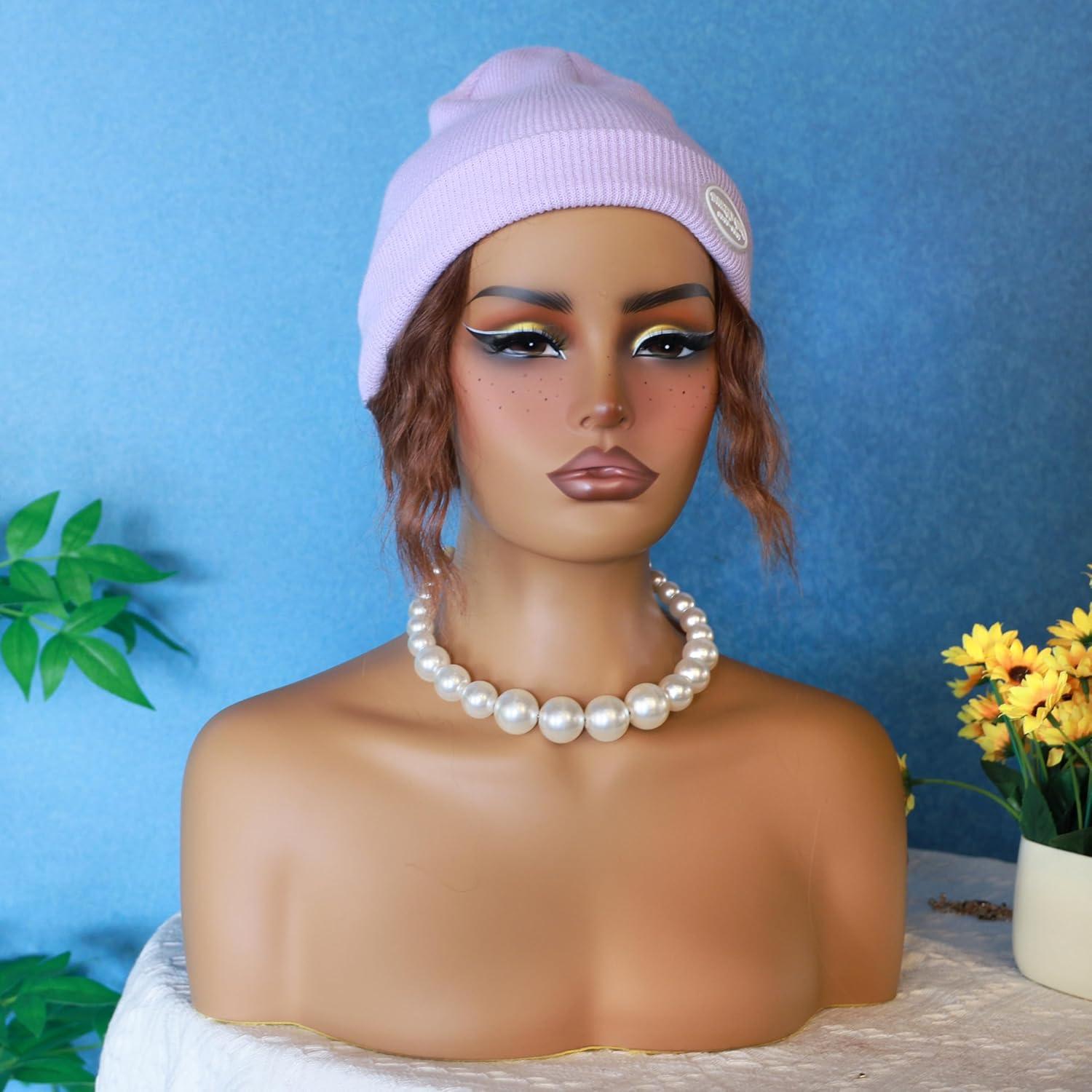 Cabeza de Maniquí L7 para Exhibición de Pelucas - Rojo