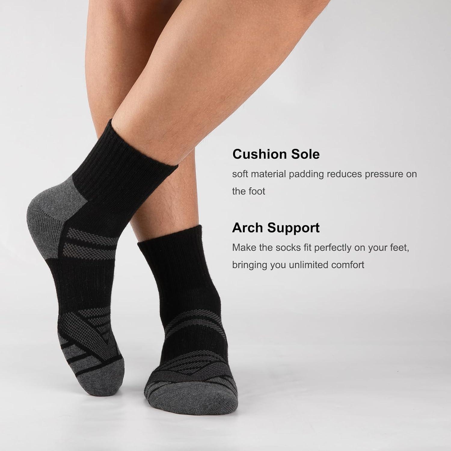 Calcetines de Tobillo Acolchados COOPLUS para Hombre - 8 Pares