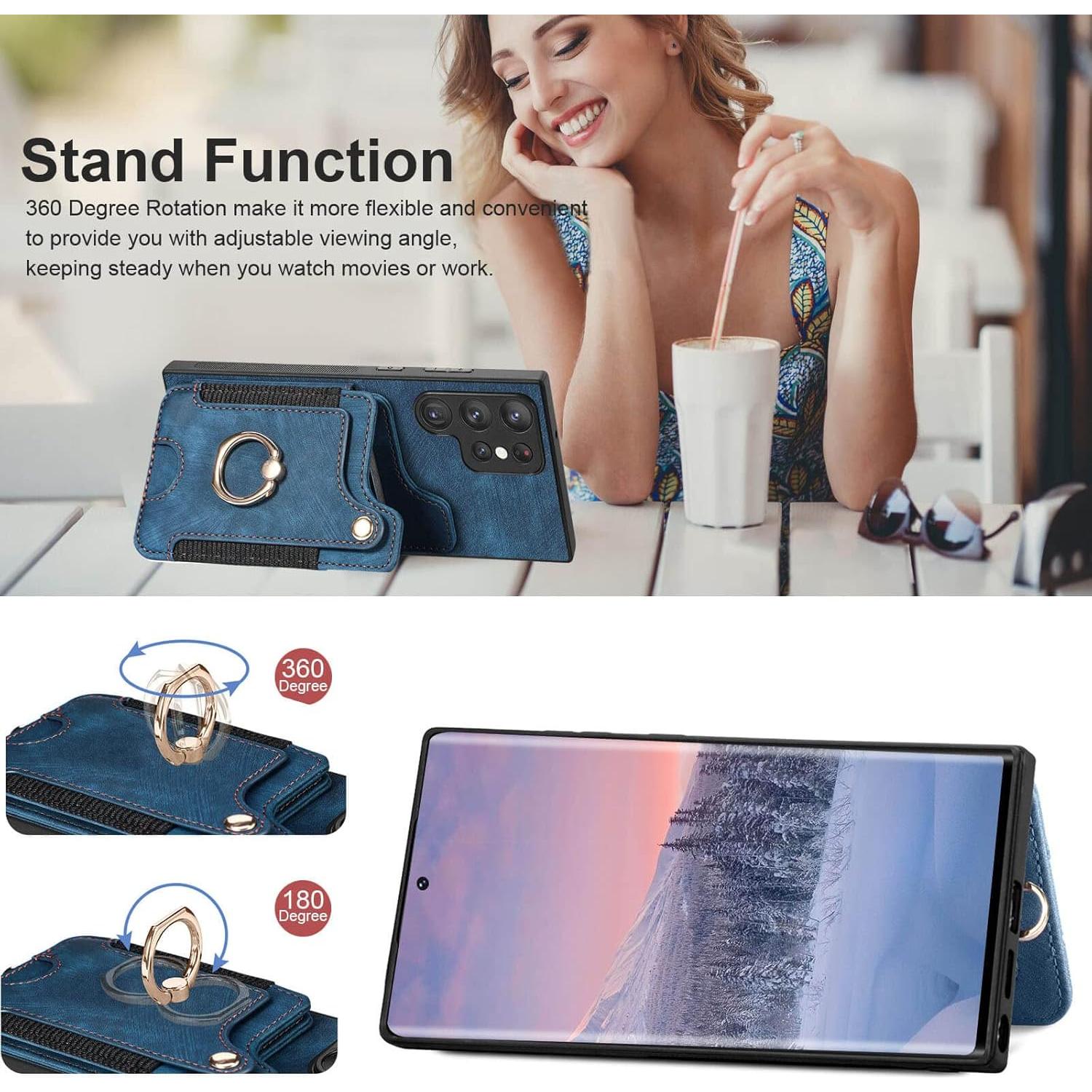 Funda JanCalm para Samsung Galaxy S22 Ultra - Soporte Anillo RFID