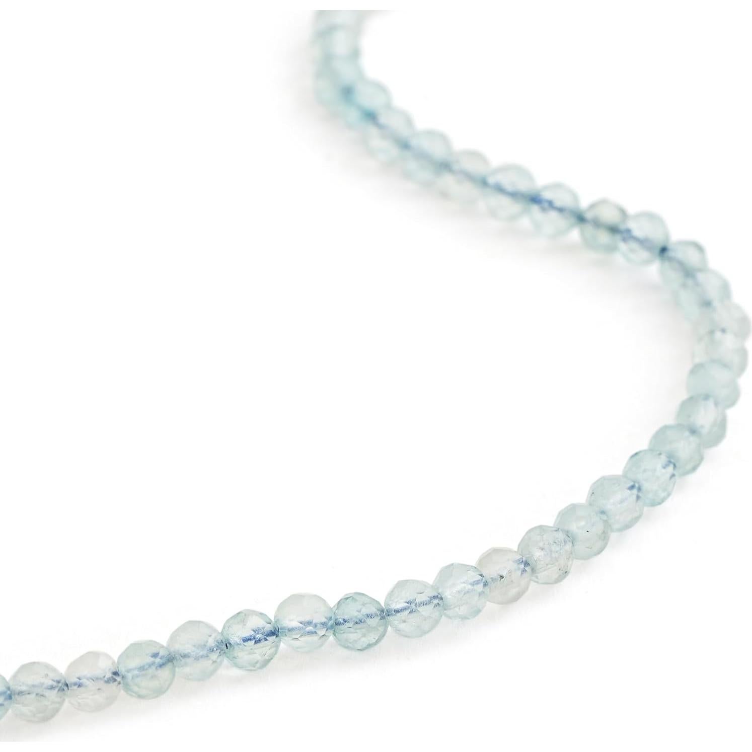 Pulsera de Tobillo DREMMY STUDIOS Oro 14K Hecha a Mano Aguamarina