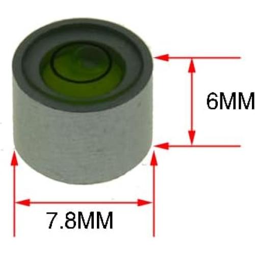 Mini nivel de burbuja The Yan He 7.8x6mm aluminio verde