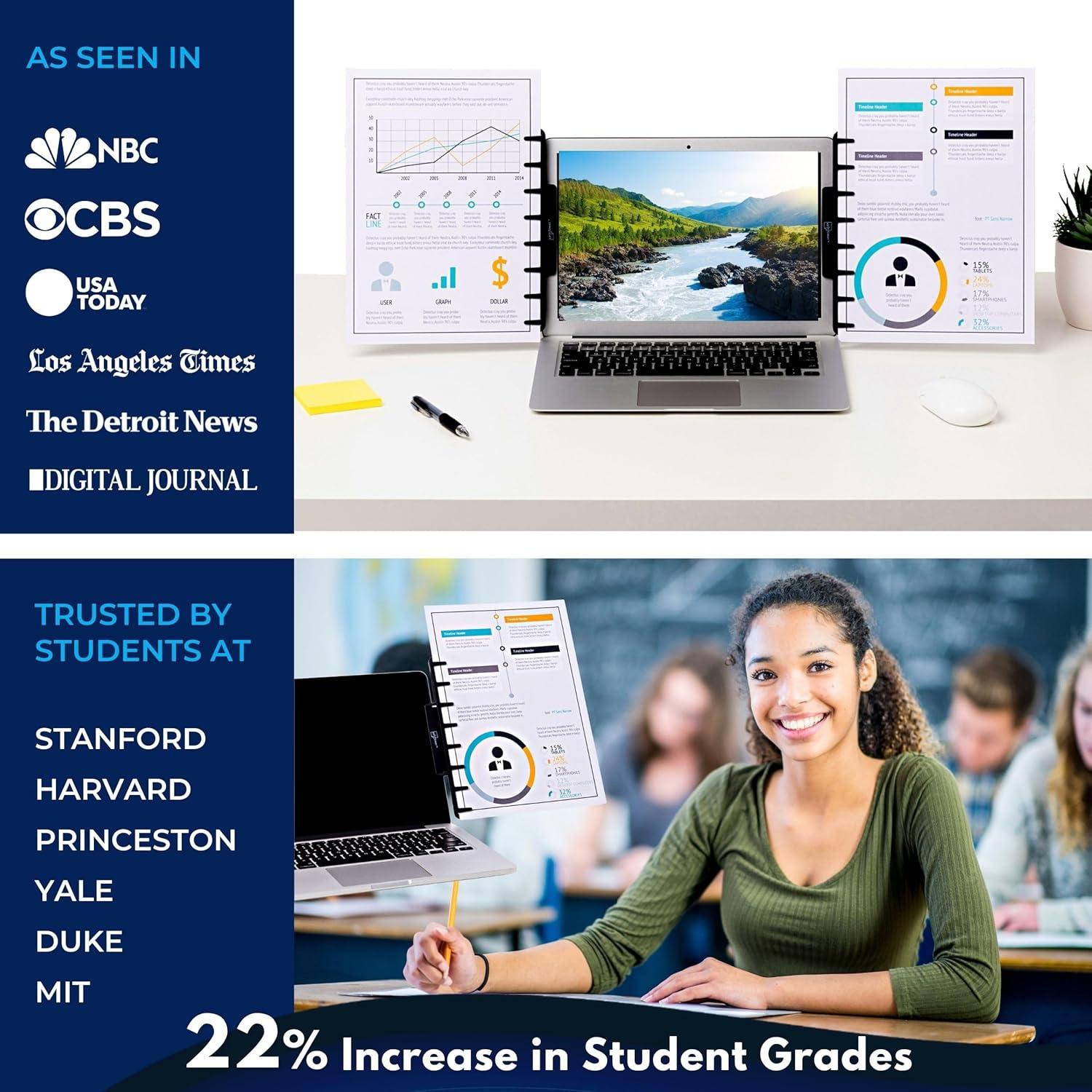 Soporte de Documentos Note Tower para Monitor y Laptop - Negro