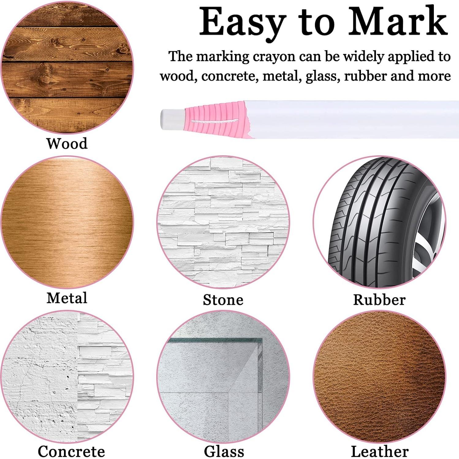 Marcadores de Cera Tinlade 36 Piezas Blancos para Madera y Metal