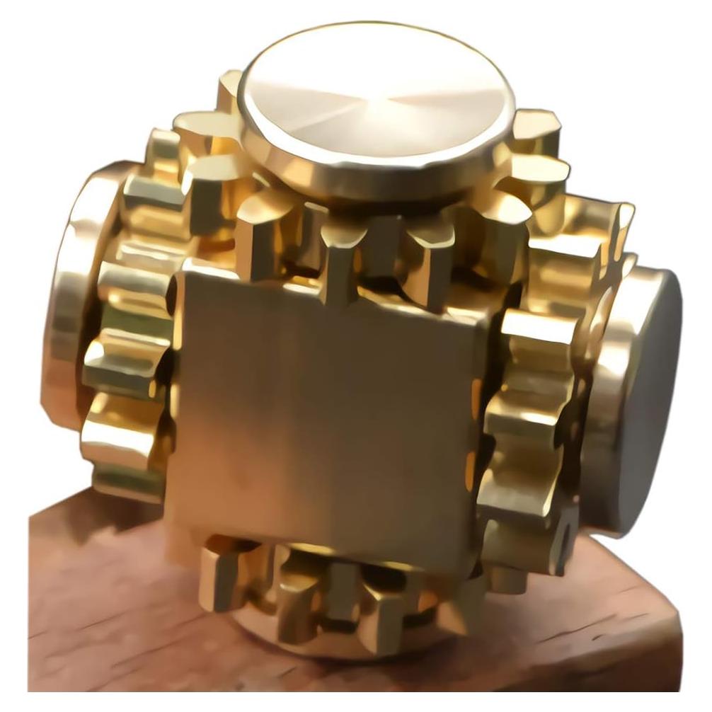 Cubo Antiestrés Wewinn de Latón Puro 4 Engranajes EDC