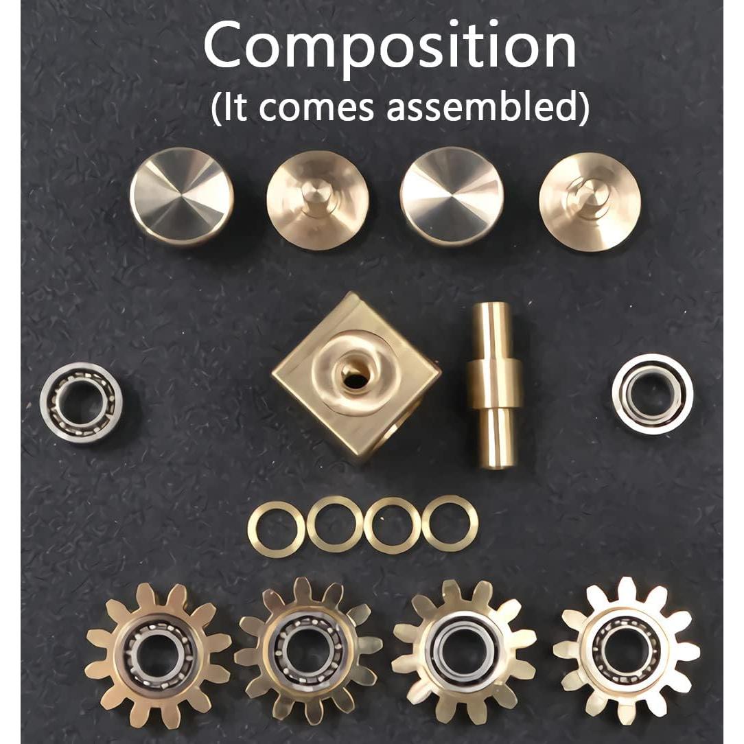 Cubo Antiestrés Wewinn de Latón Puro 4 Engranajes EDC