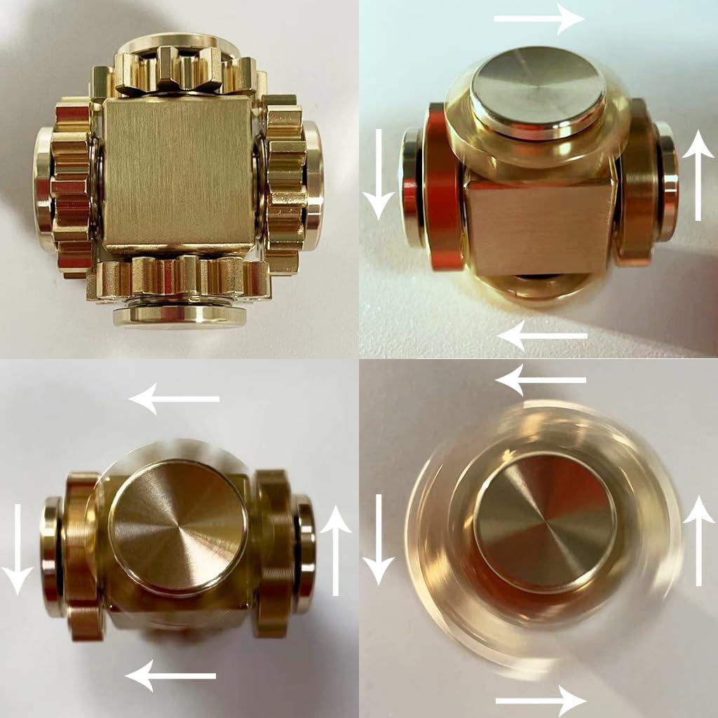 Cubo Antiestrés Wewinn de Latón Puro 4 Engranajes EDC