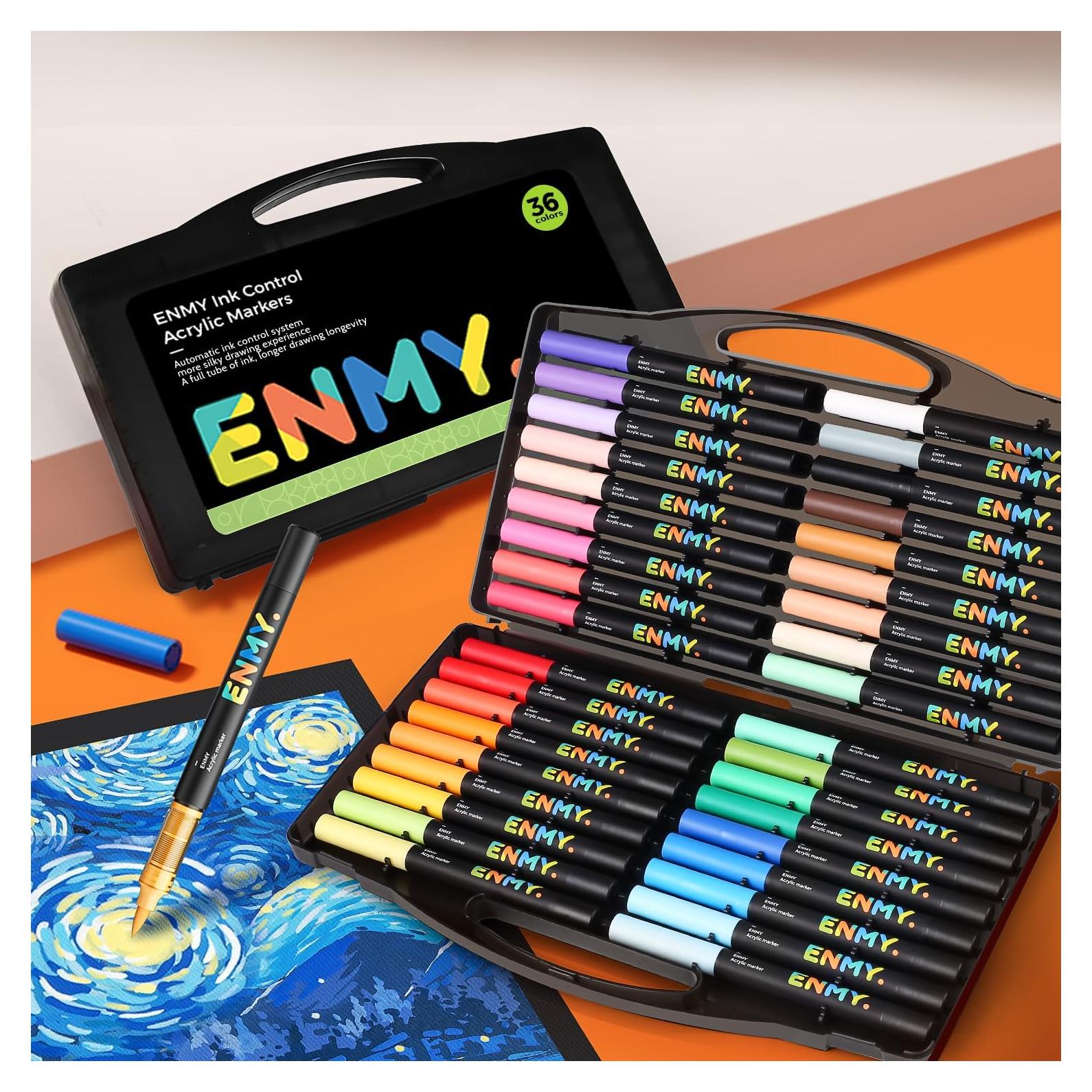 Marcadores Acrílicos Líquidos ENMY 36 Colores para Manualidades