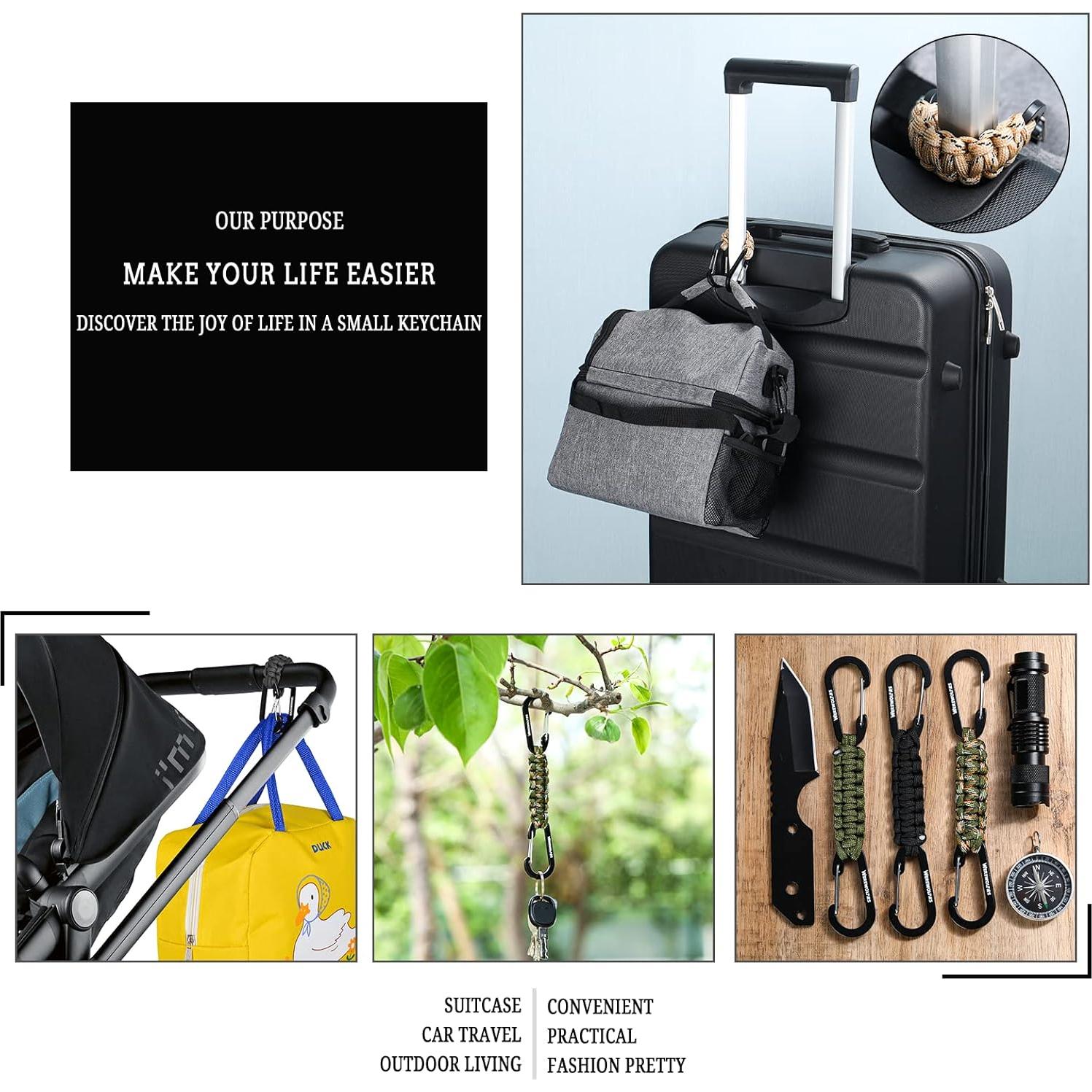 Llavero Paracord WEREWOLVES con Mosquetón - Paquete de 3