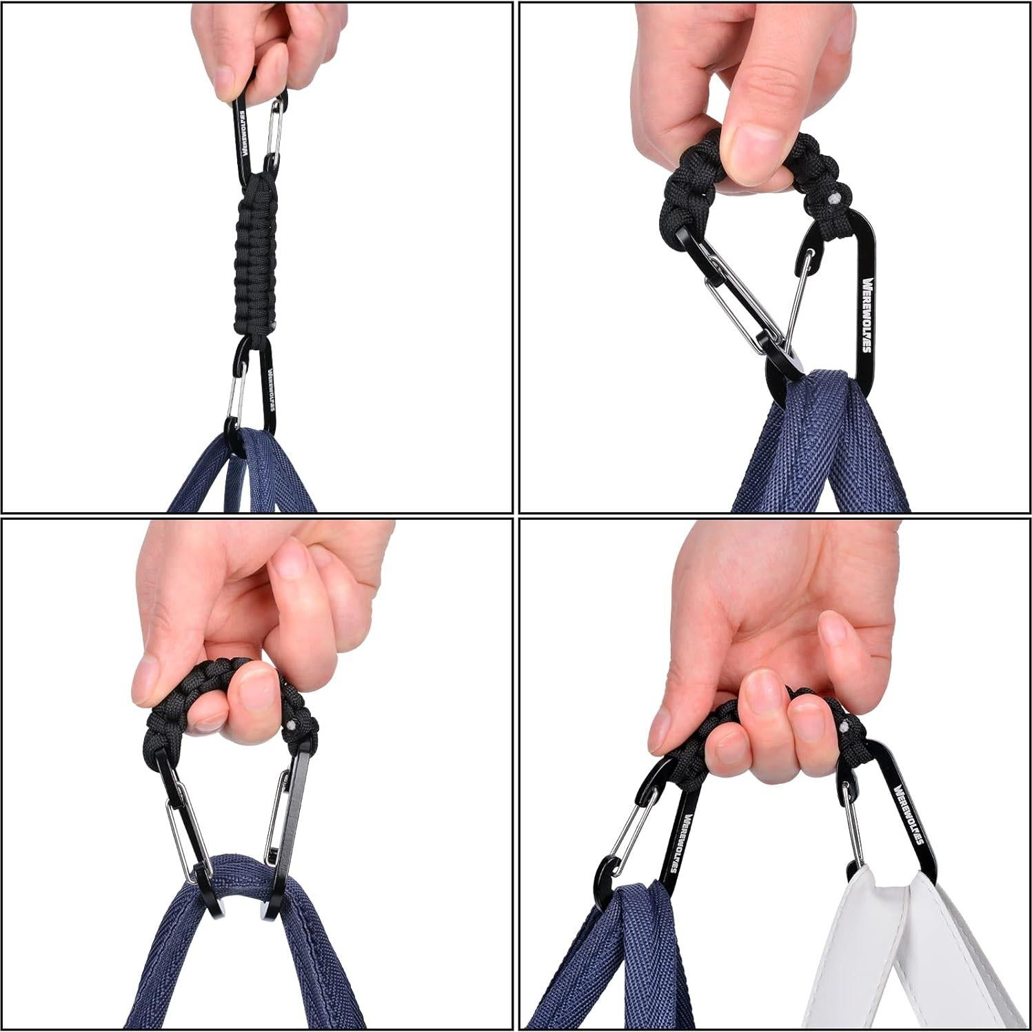 Llavero Paracord WEREWOLVES con Mosquetón - Paquete de 3