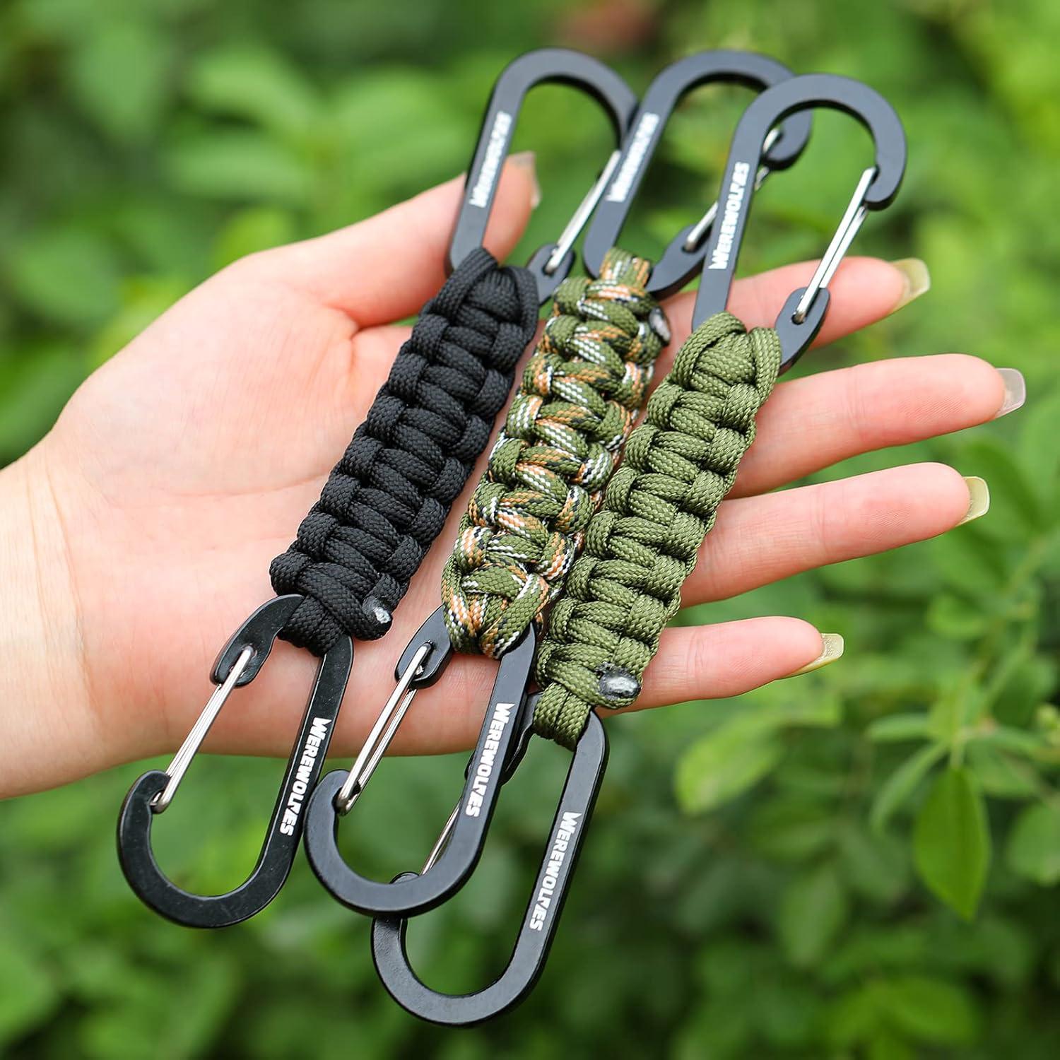 Llavero Paracord WEREWOLVES con Mosquetón - Paquete de 3