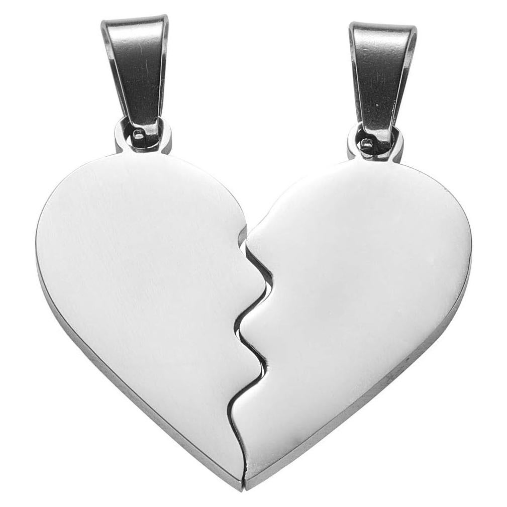 Set de Plantillas Corazón Roto DanLingJewelry Acero Inoxidable 26x25.5mm