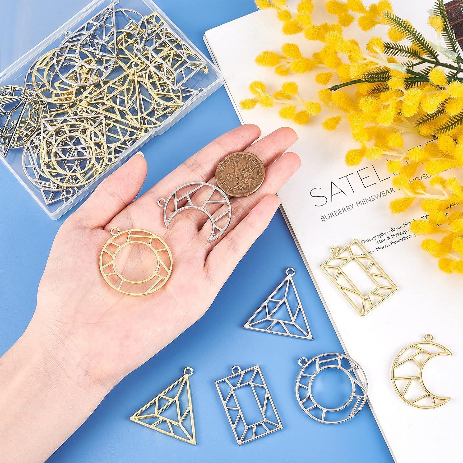OLYCRAFT 32 Piezas Colgantes Geométricos para Joyería DIY
