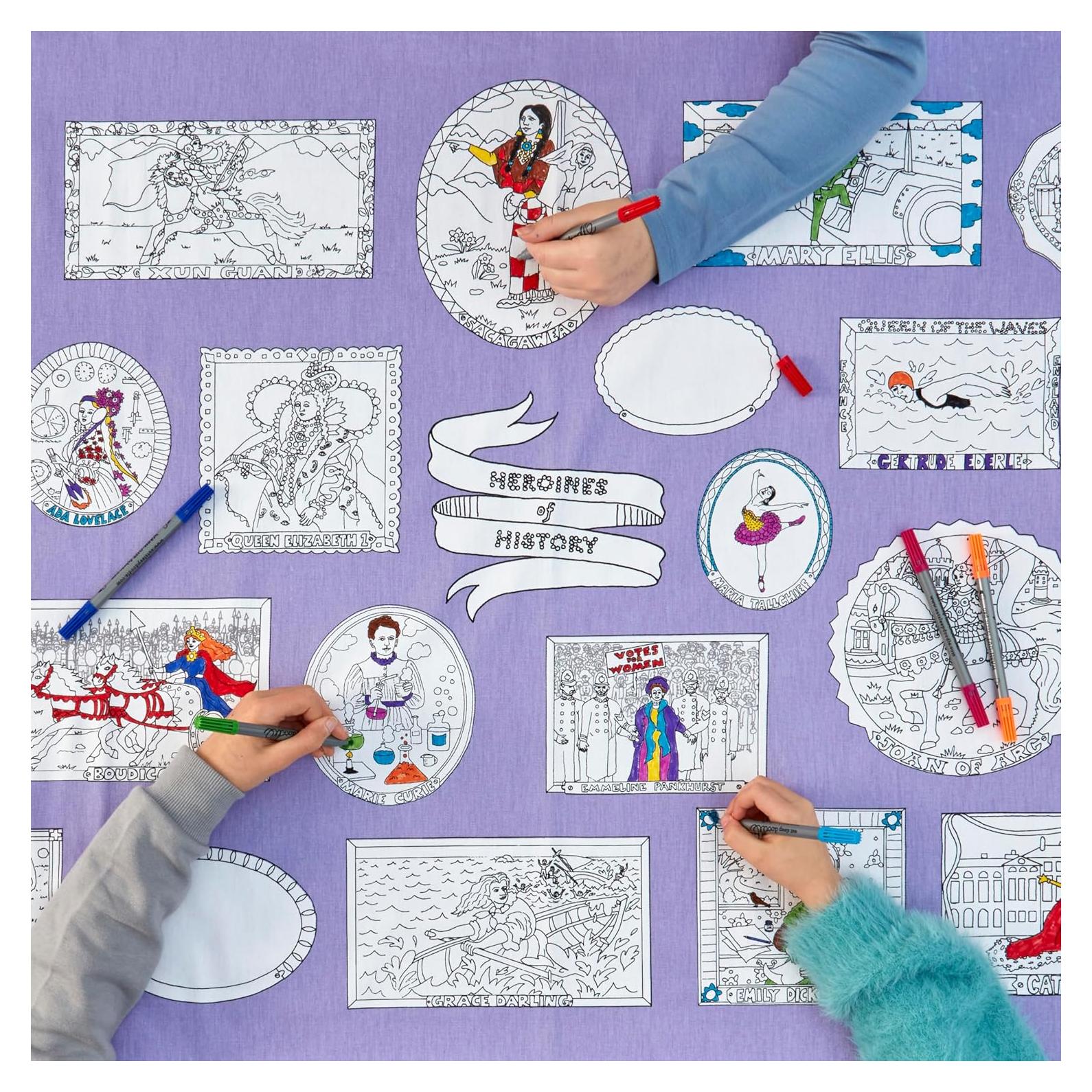 Mantel para Colorear Reutilizable eatsleepdoodle 127x84cm