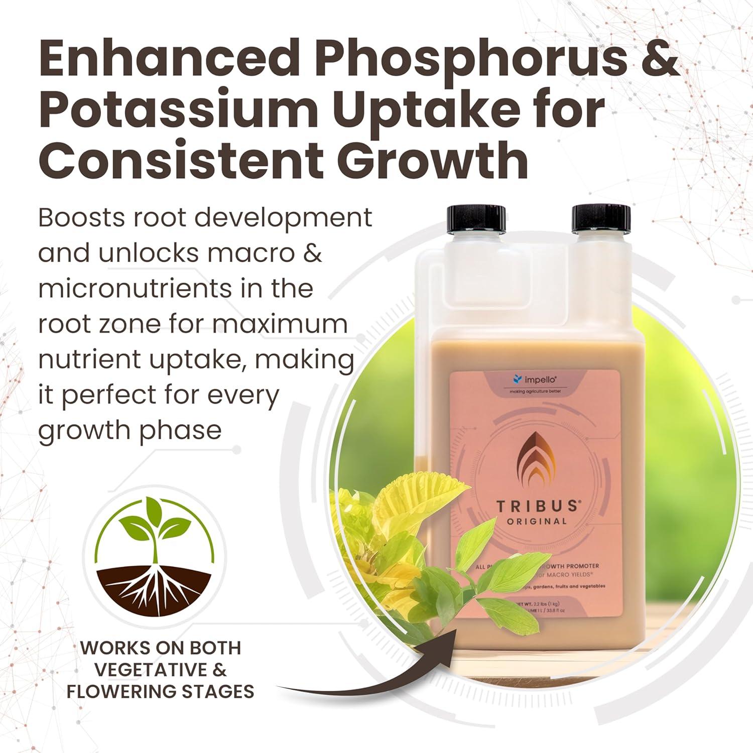 Inoculante Microbiano Orgánico Impello Tribus 1 L - Acelerador de Raíces