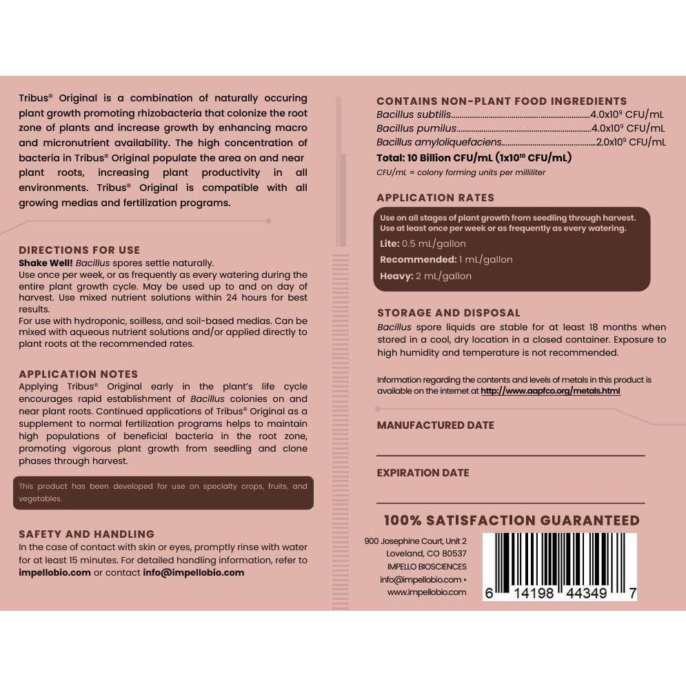 Inoculante Microbiano Orgánico Impello Tribus 1 L - Acelerador de Raíces