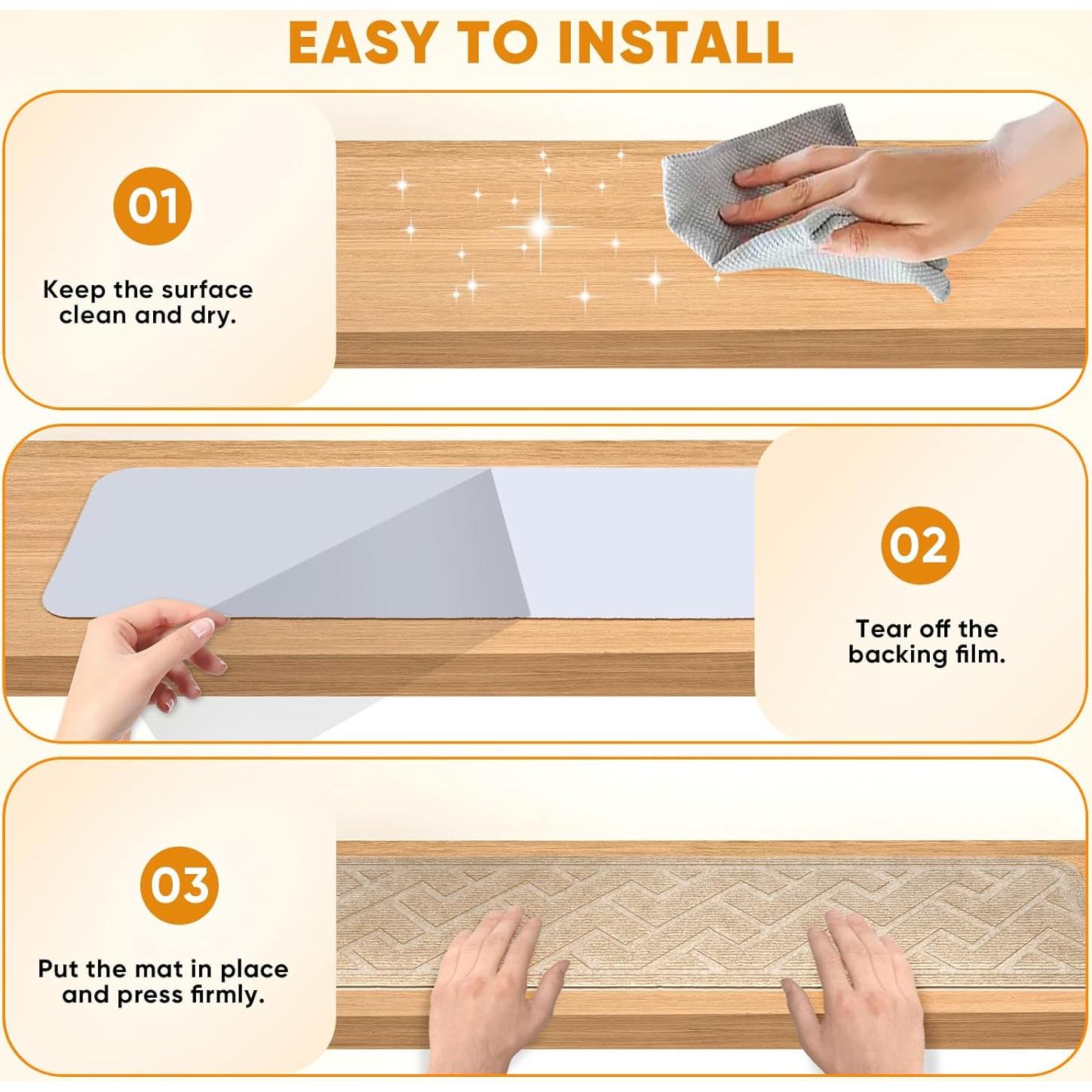 15 Pasamanos Antideslizantes Beige 20.32x76.2cm Dayacoco