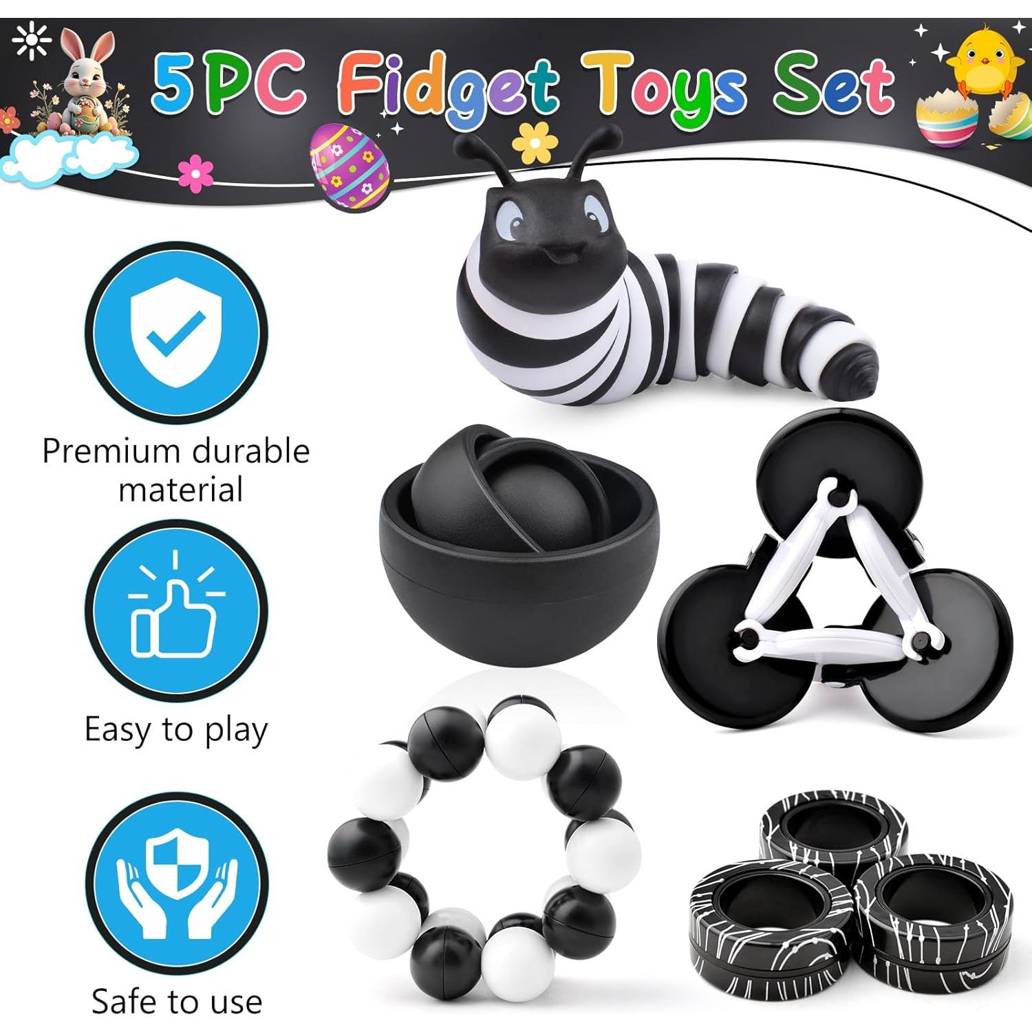 Set de Juguetes Antiestrés ASIOWELY 5 Piezas para Niños