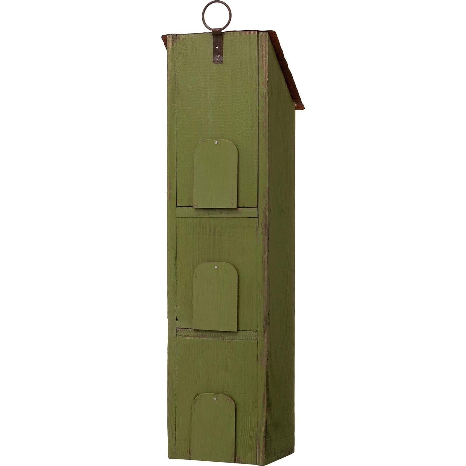 Casa de Aves Colgante Glitzhome Verde Envejecido 45.72cm