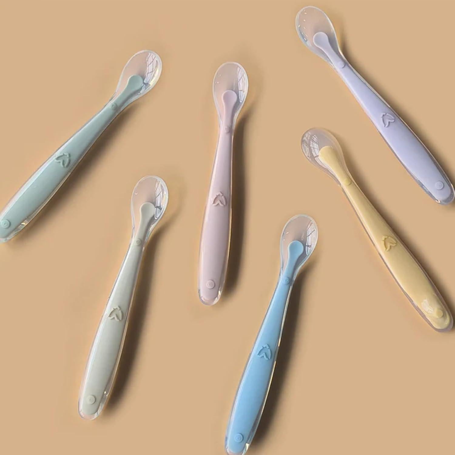 Cucharas de Silicona para Bebés LITTLE RAWR - 2 Unidades Azul