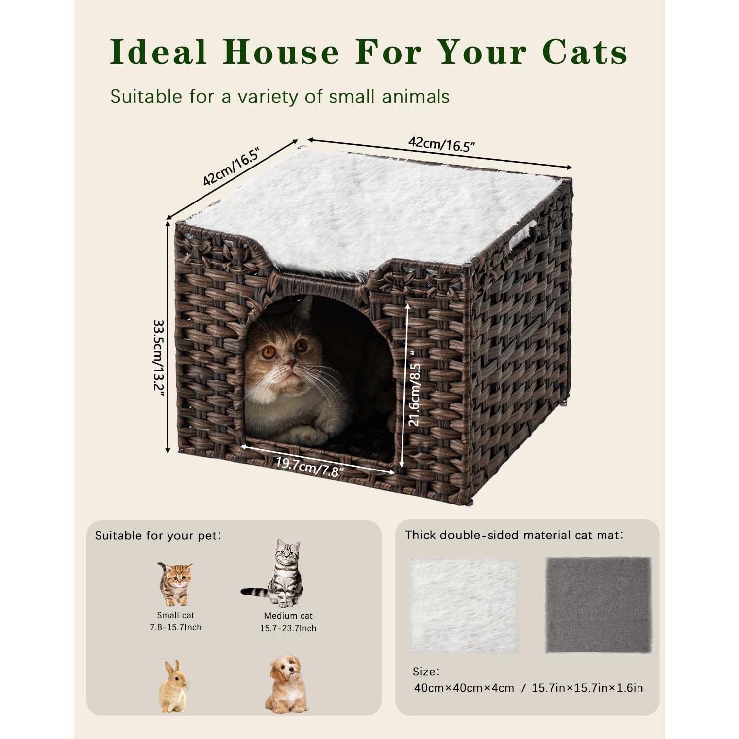 Cama para Gatos SETVSON Mediana Marrón 42x41.6x33.5 cm