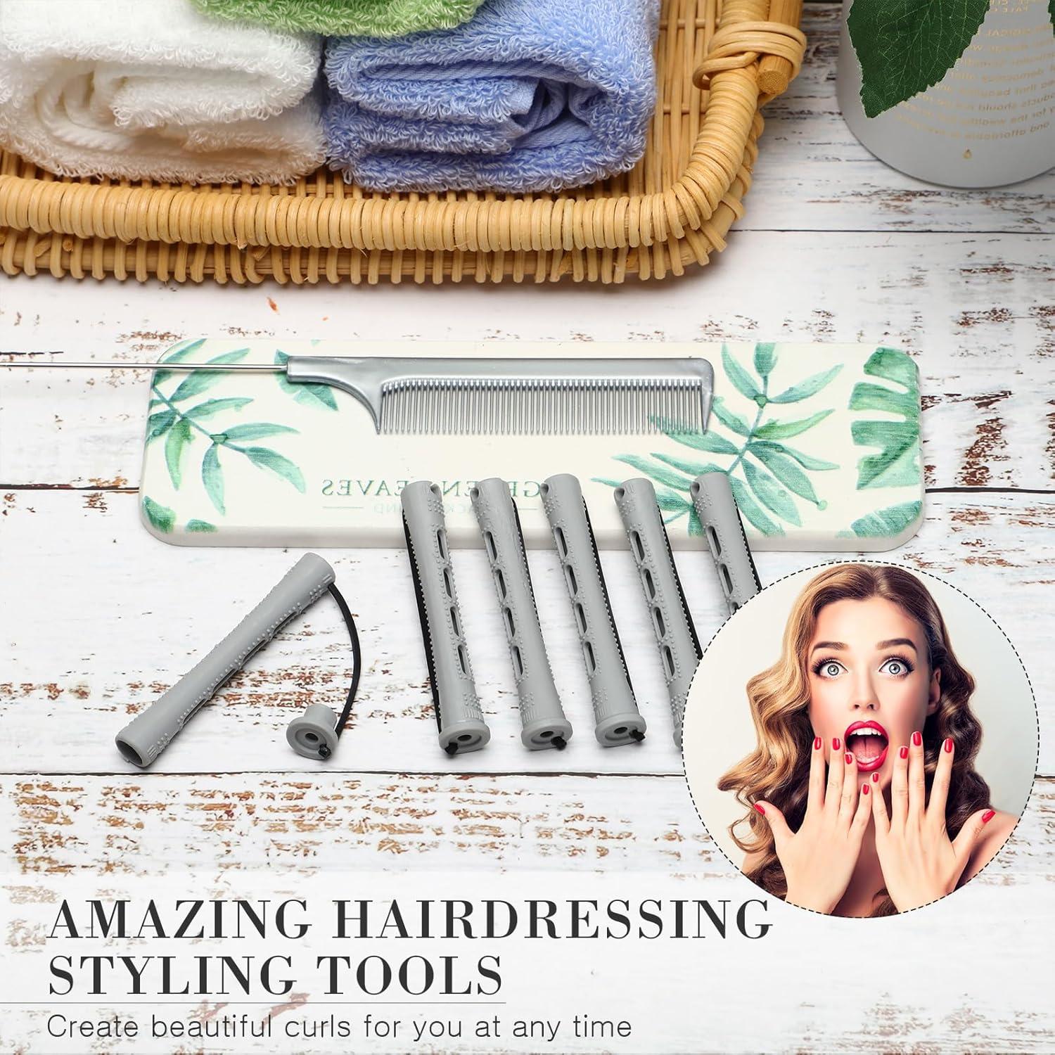 Kit de Estilizado de Cabello WILLBOND - 48 Varillas, 2 Peines, 350 Papeles, 6 Clips