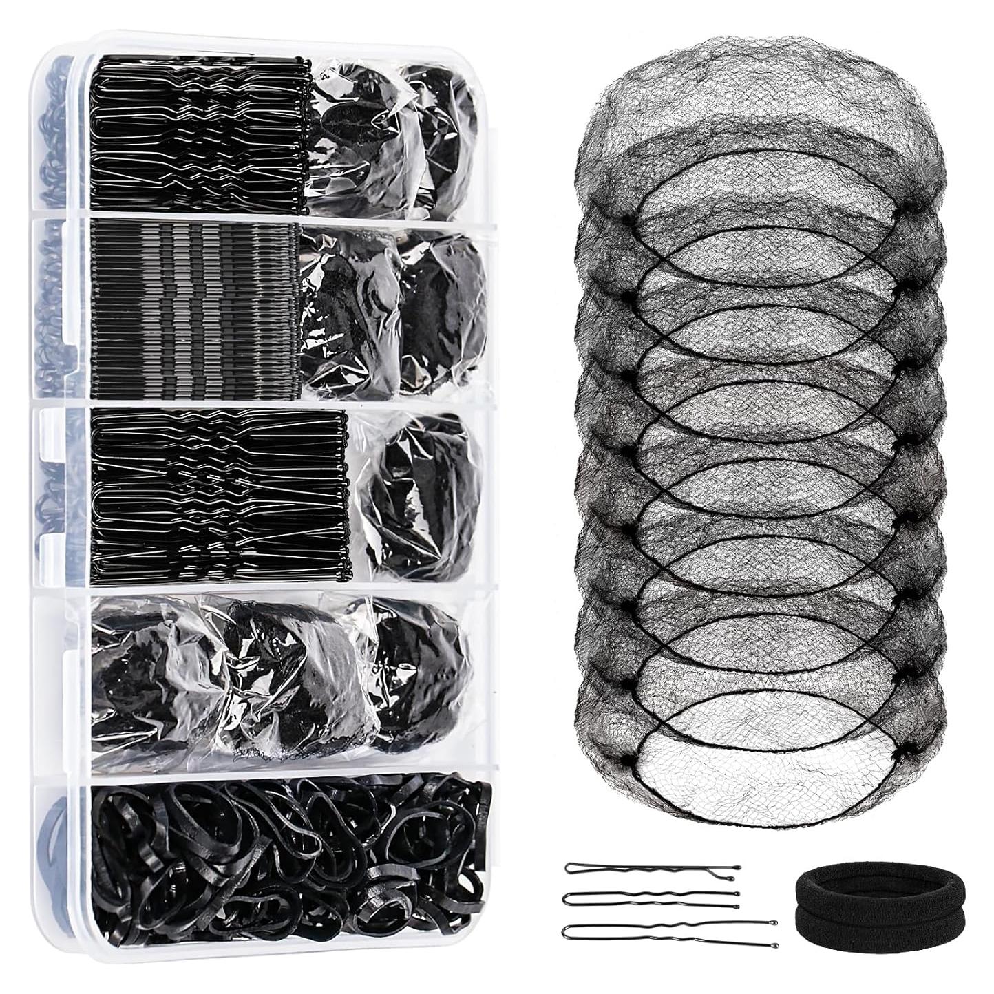 Kit de Accesorios para Cabello YGQQOY - 100 Pinzas, 50 Bandas, 8 Redes