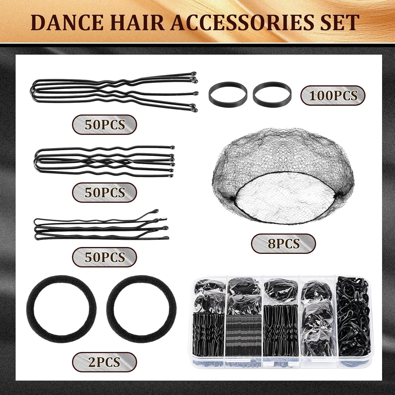 Kit de Accesorios para Cabello YGQQOY - 100 Pinzas, 50 Bandas, 8 Redes