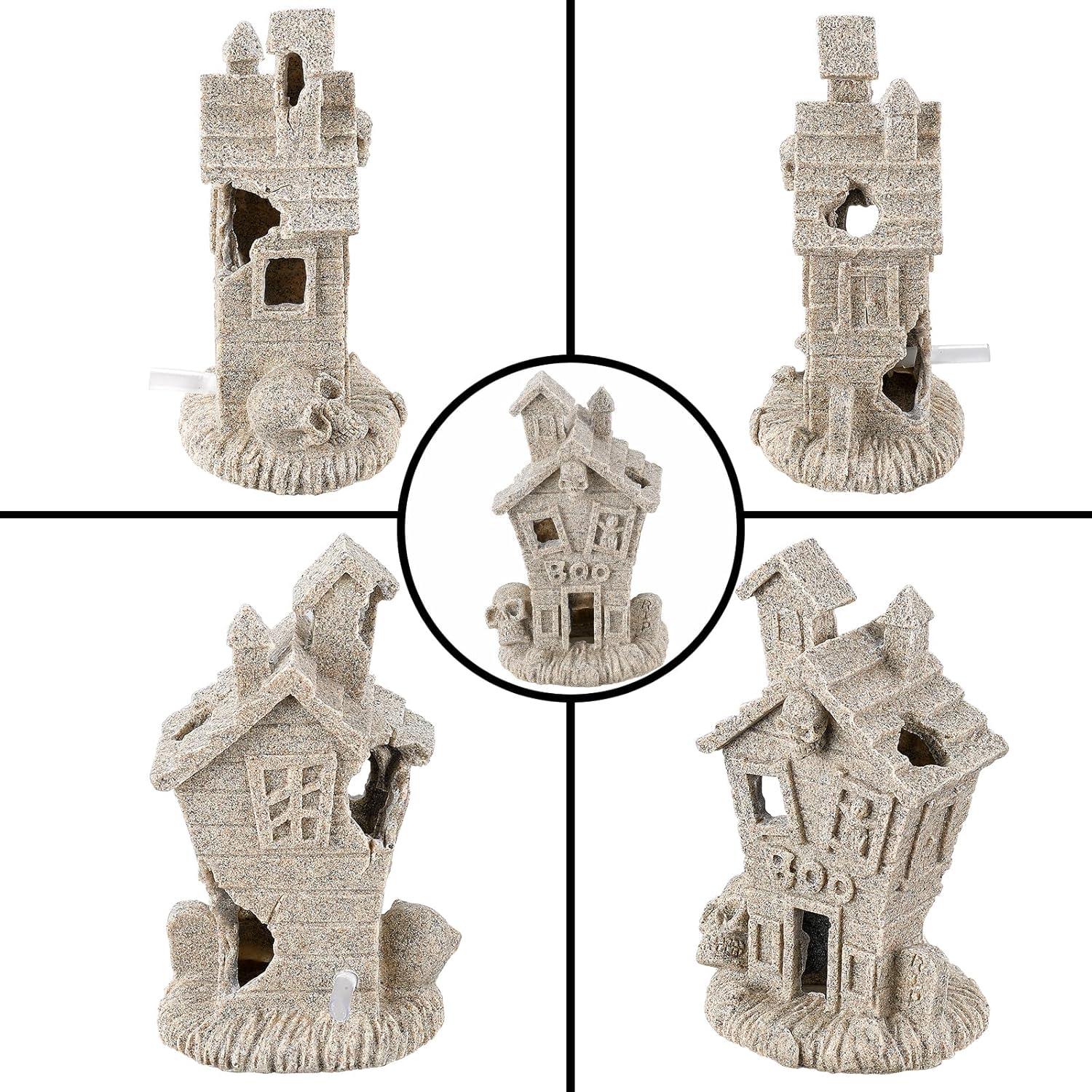 Casa Embrujada Acuario Carefree Fish 10.9x7.1x14cm Halloween