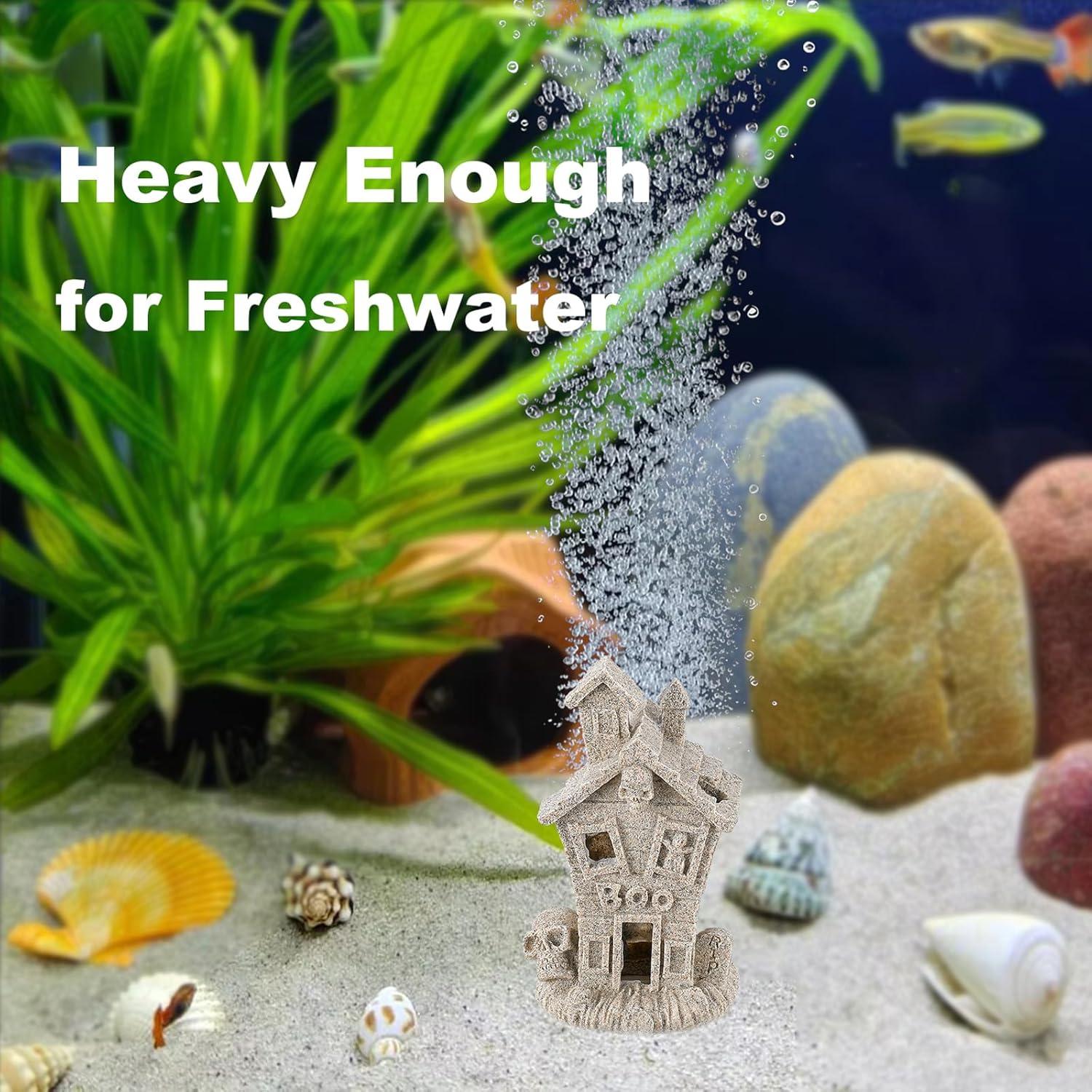 Casa Embrujada Acuario Carefree Fish 10.9x7.1x14cm Halloween