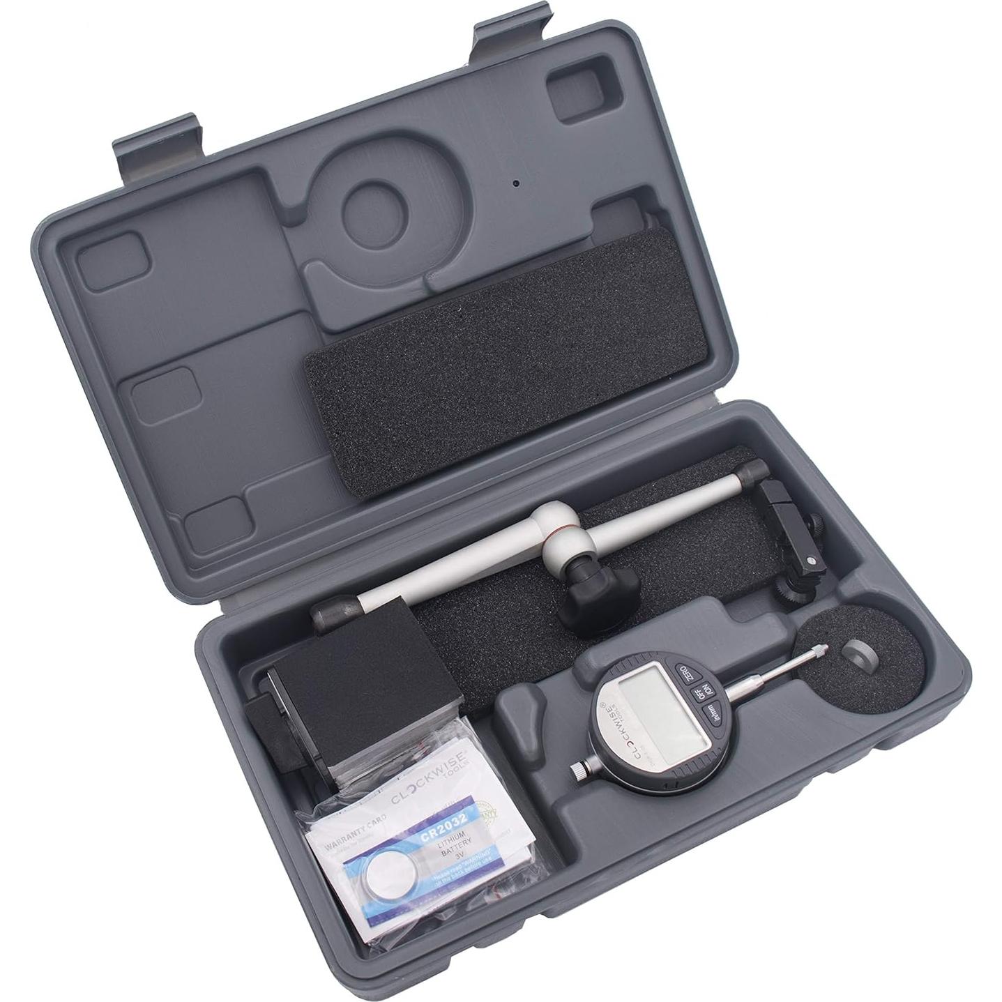 Indicador Digital Clockwise DIBR-0105 0-25.4mm Base Magnética