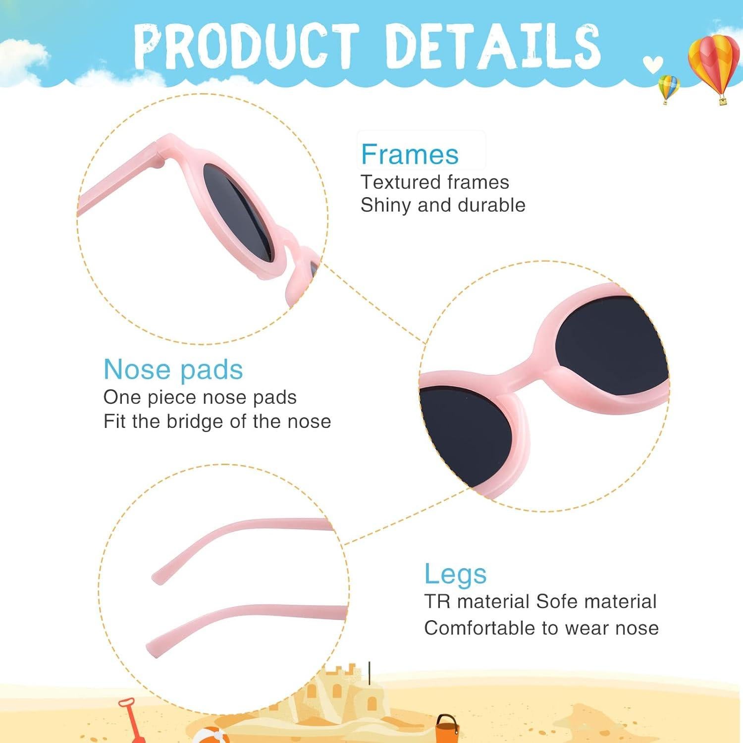 24 Pares de Gafas de Flores para Niños - Estilos Variados