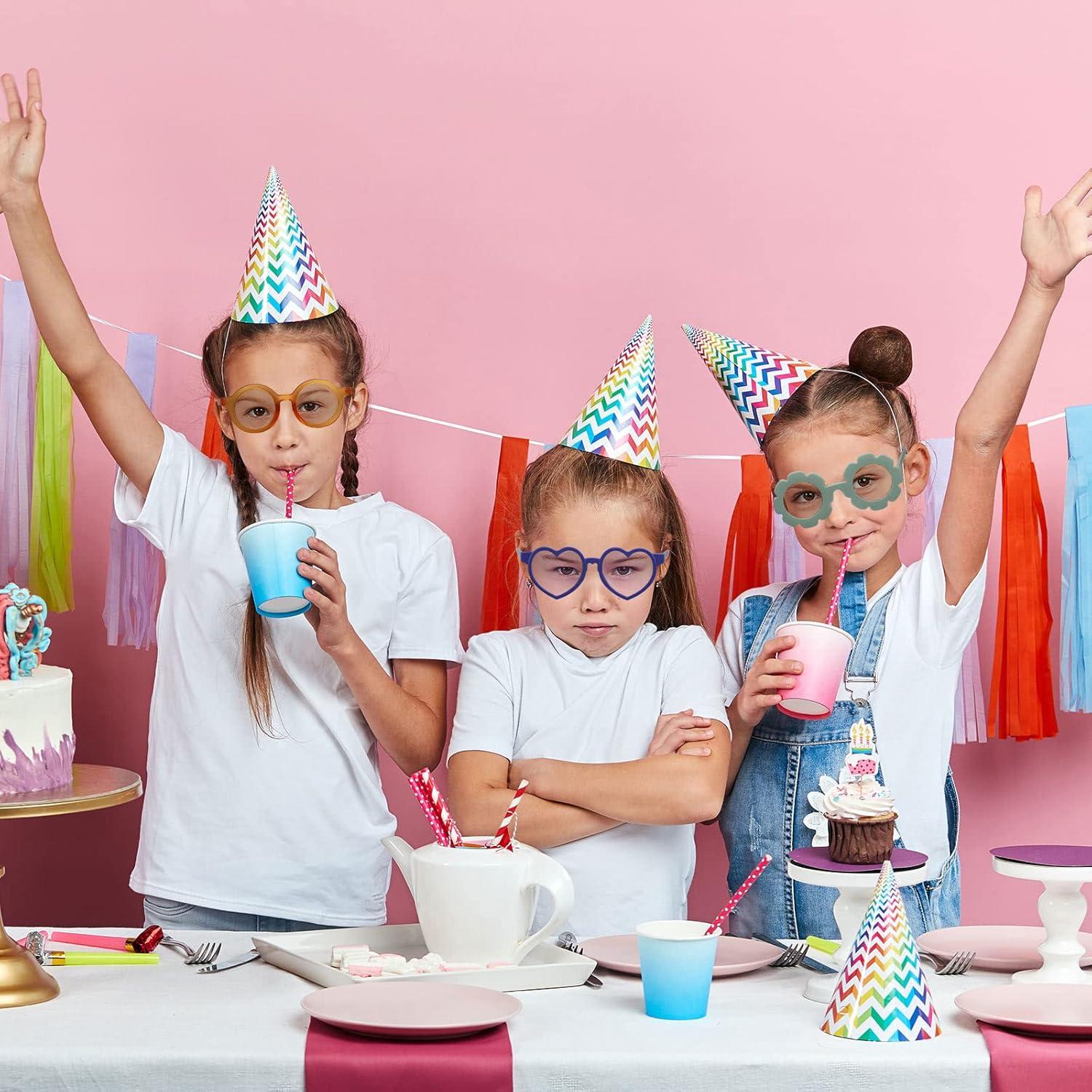 24 Pares de Gafas de Flores para Niños - Estilos Variados