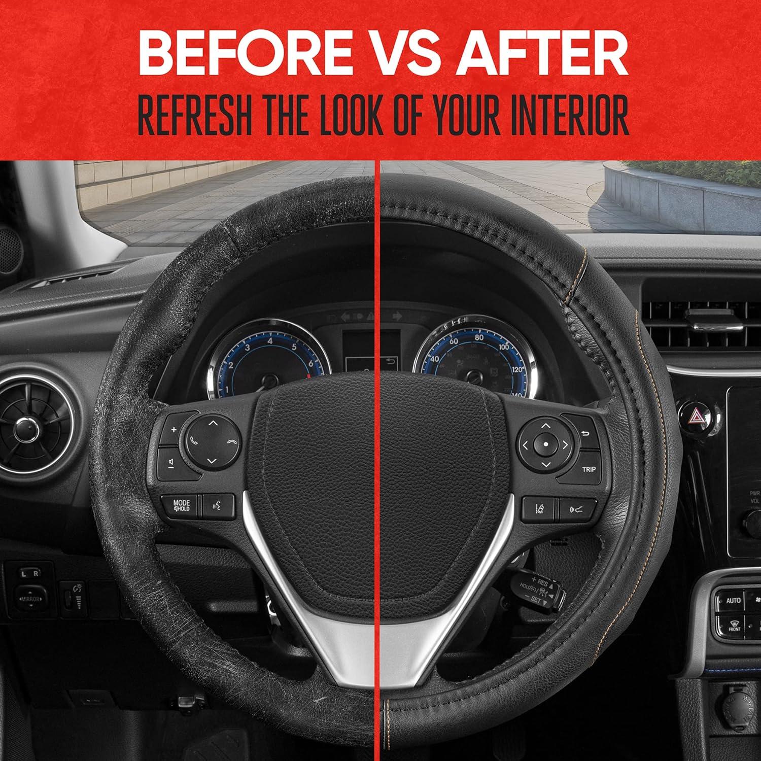 Cubierta de Volante Motor Trend GripDrive Pro Negra 34-37 cm