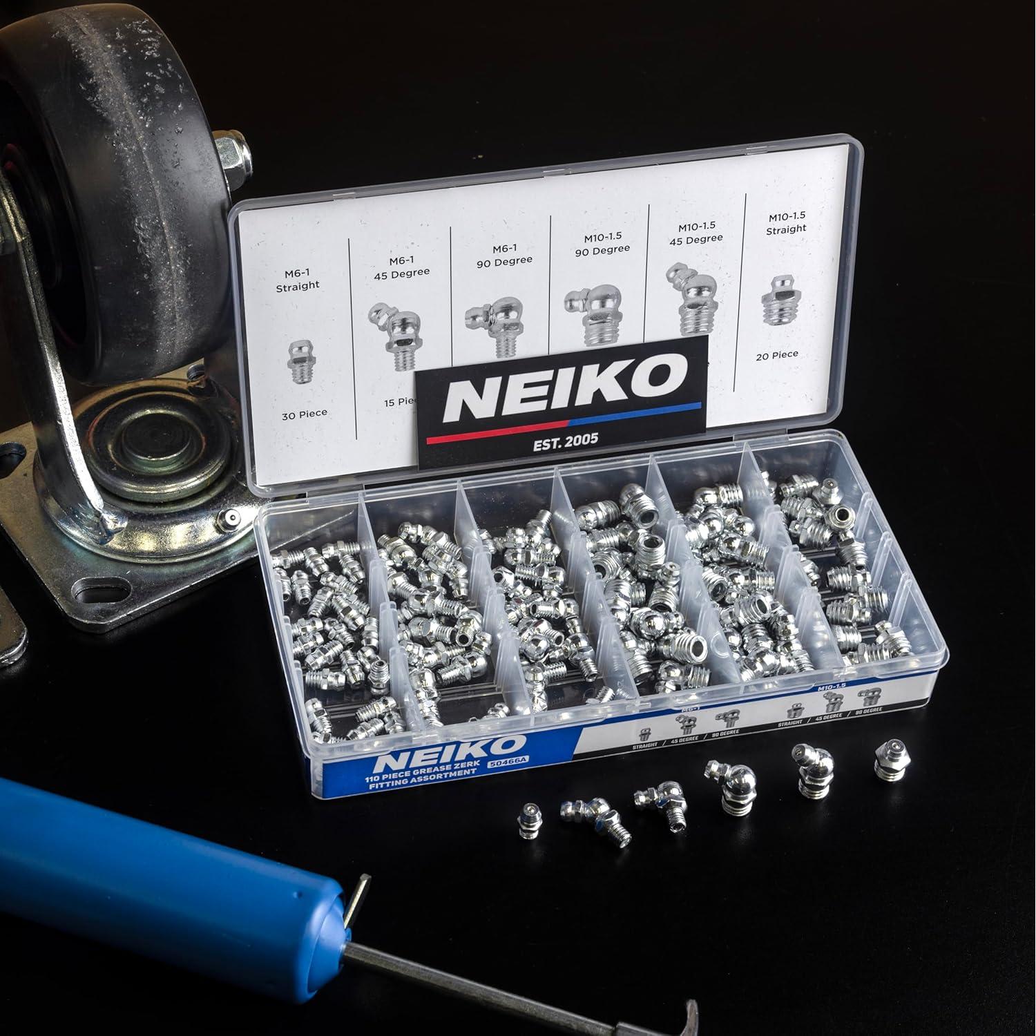 Juego de Accesorios de Enchufes de Grasa Neiko 50466A, 110 Piezas