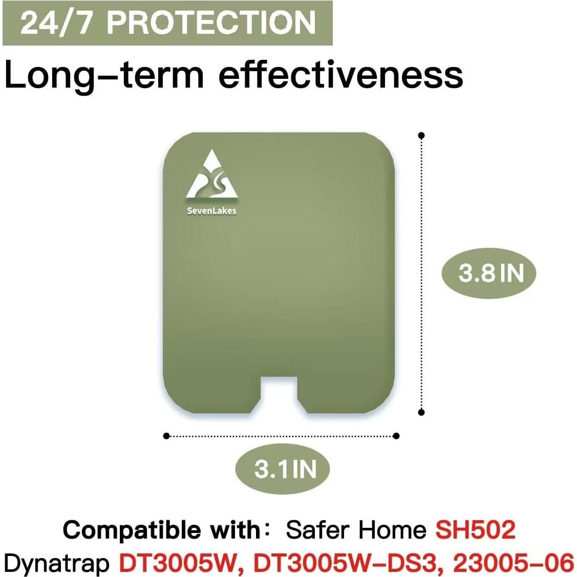 36 Tarjetas Adhesivas Reemplazo Safer Home y Dynatrap Verde Matcha