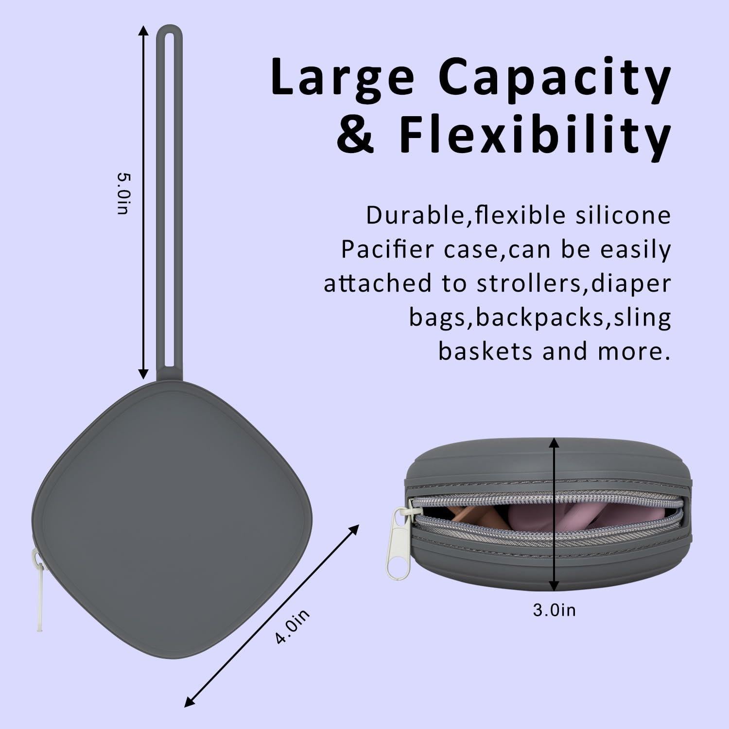 Funda de Chupete de Silicona Swelive 2 Piezas Libre de BPA