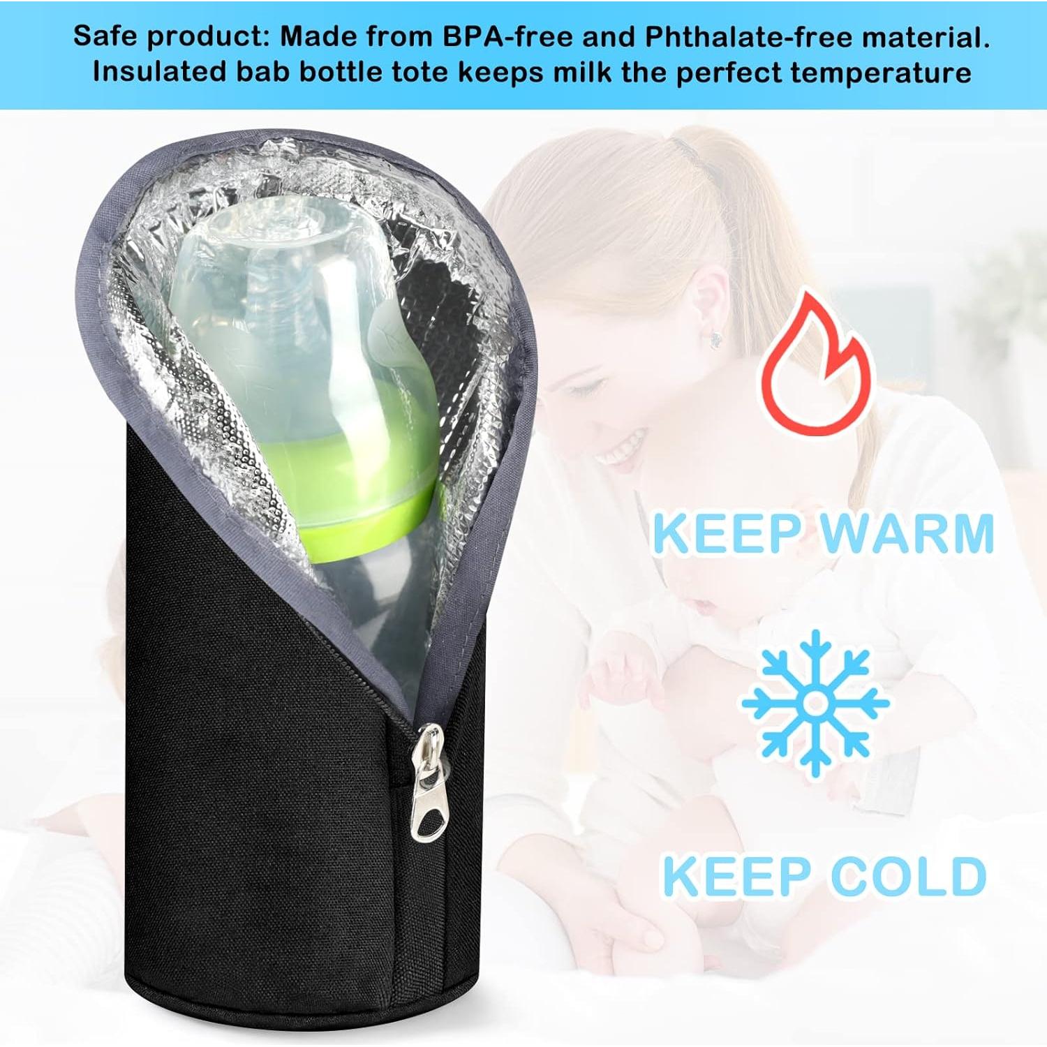 Bolsa Térmica Aislante Accmor para Botellas de Bebé Negra