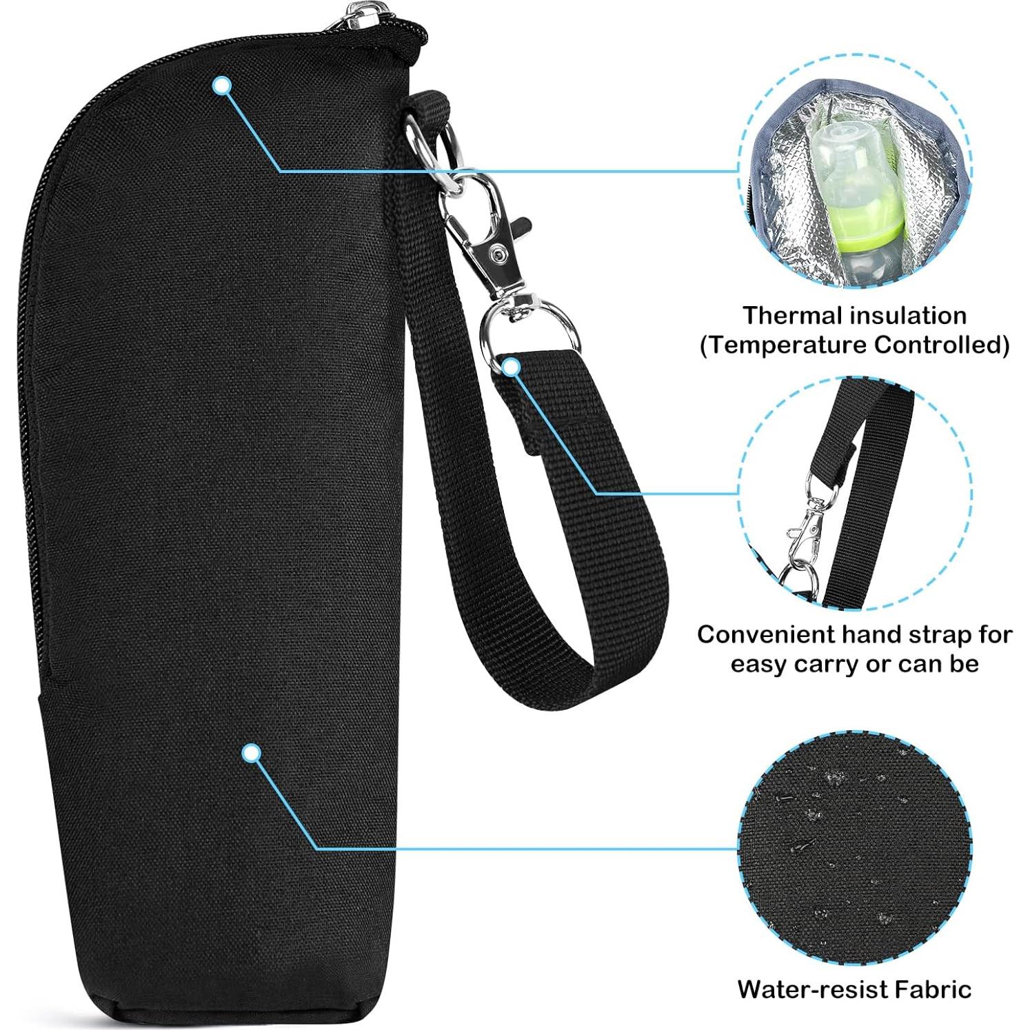 Bolsa Térmica Aislante Accmor para Botellas de Bebé Negra