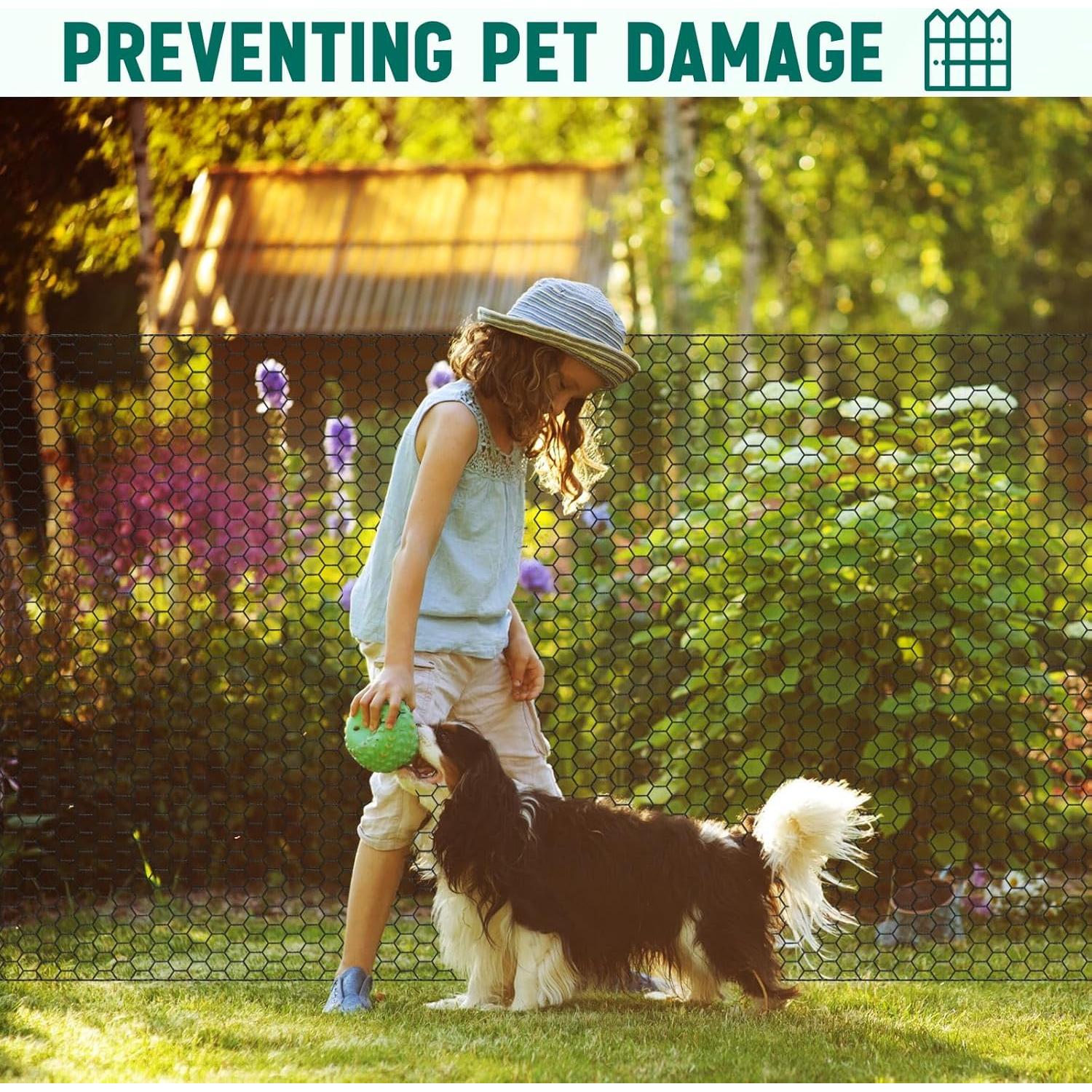 Malla de Alambre de Gallinero GlikCeil 121.92 cm x 60.96 m Negra