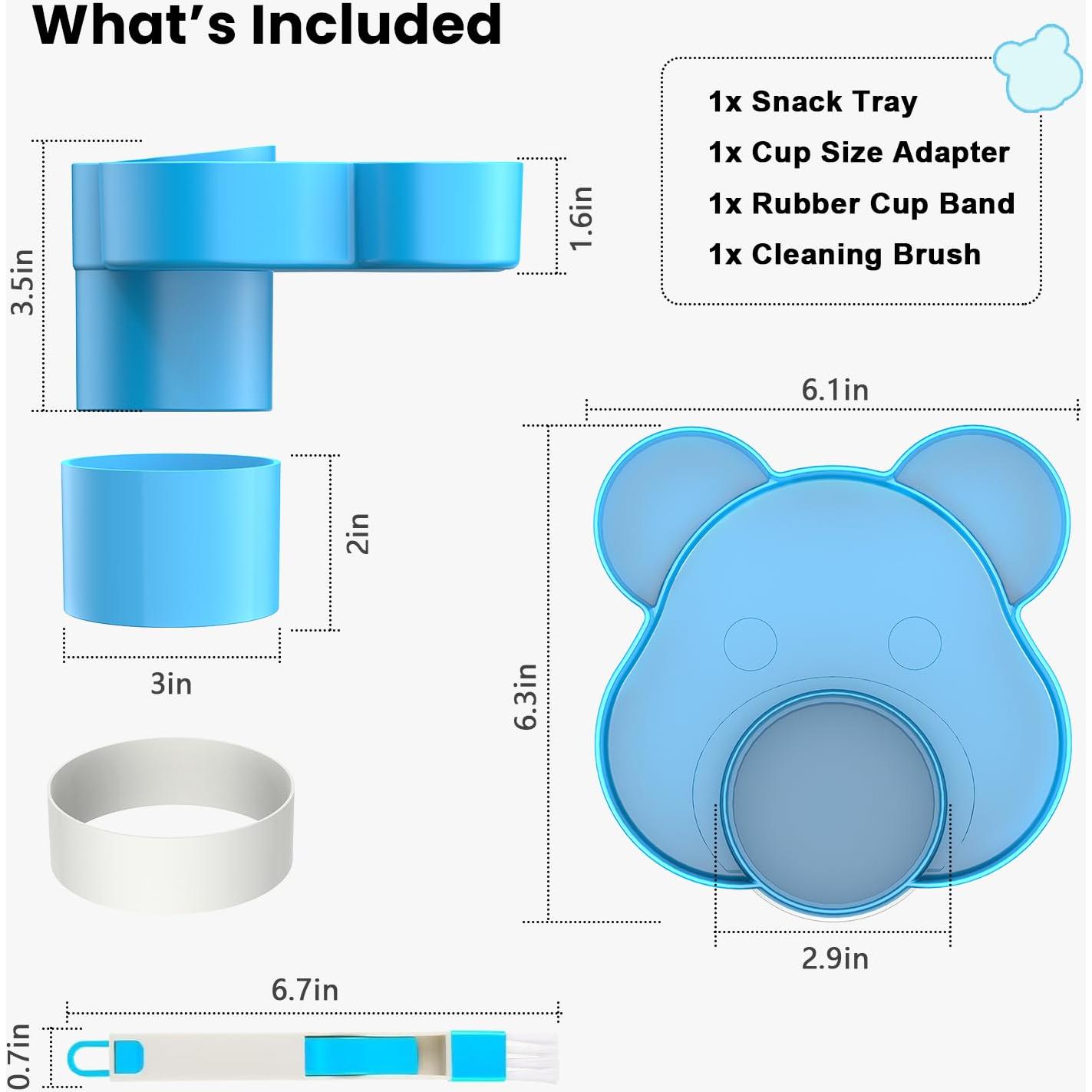 Bandeja de Snacks para Asiento de Auto BlueOrigin - Oso Azul
