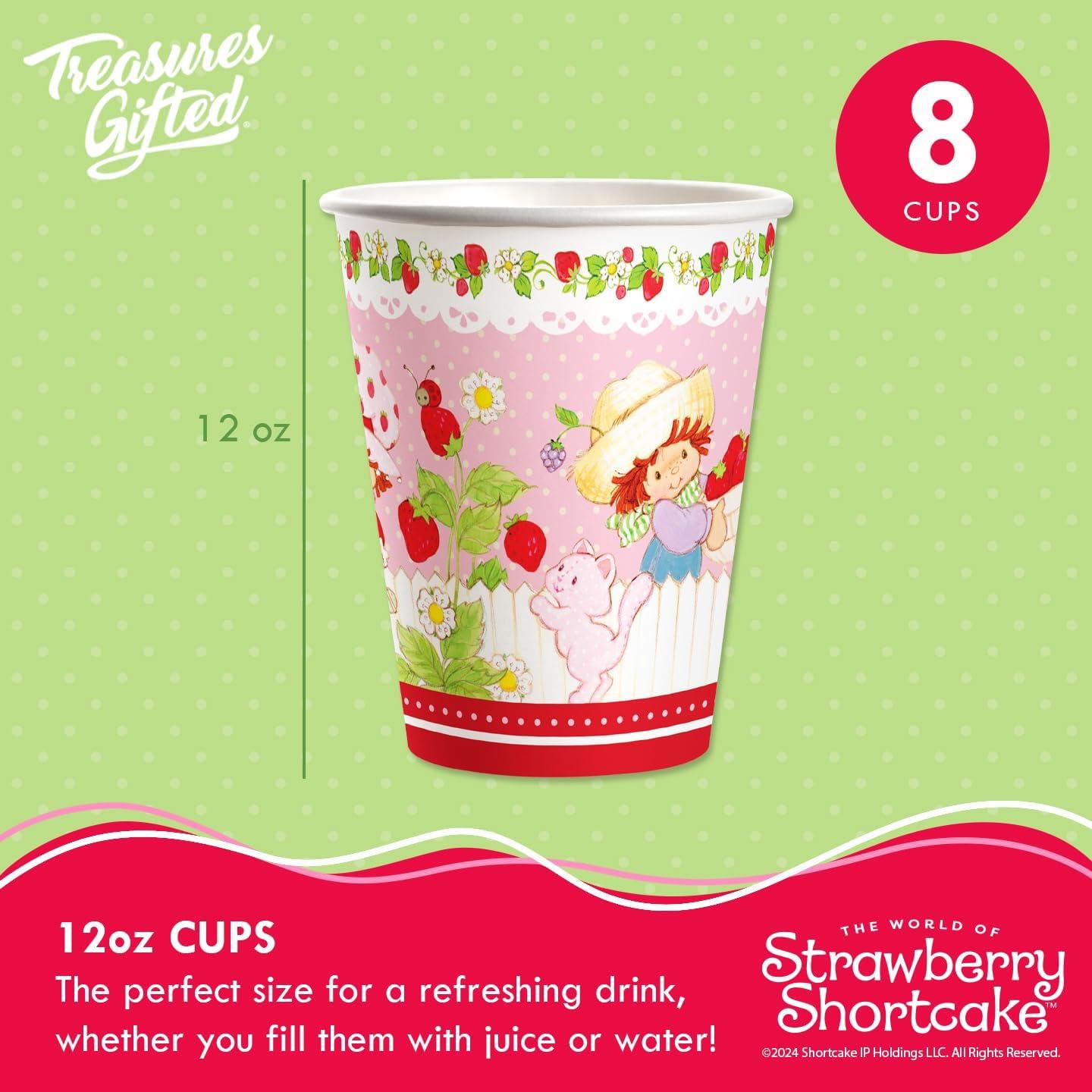 Tazas de Papel Fresa Cortada Treasures Gifted 8ct 355ml