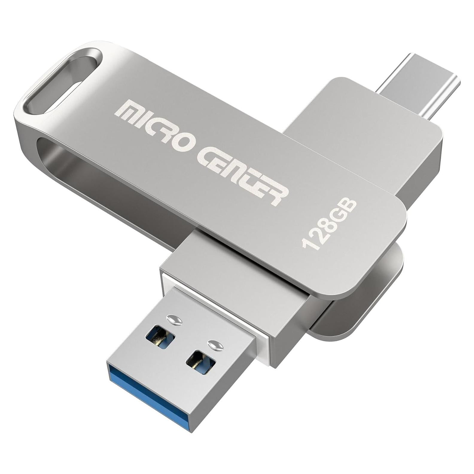Unidad Flash USB 3.2 Micro Center 128GB Tipo-C y Tipo-A