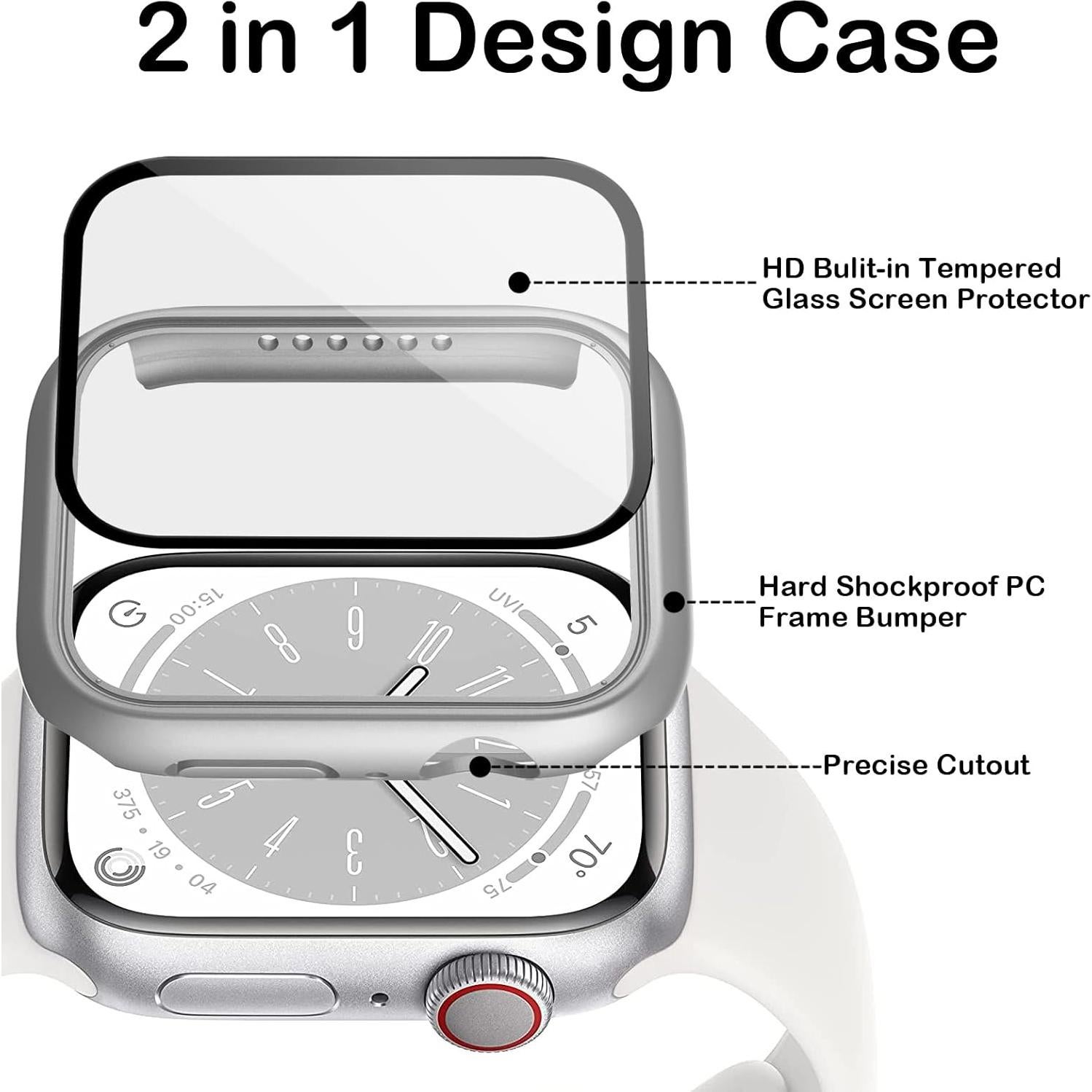 16 Carcasas Protectores para Apple Watch 38mm Bougraite