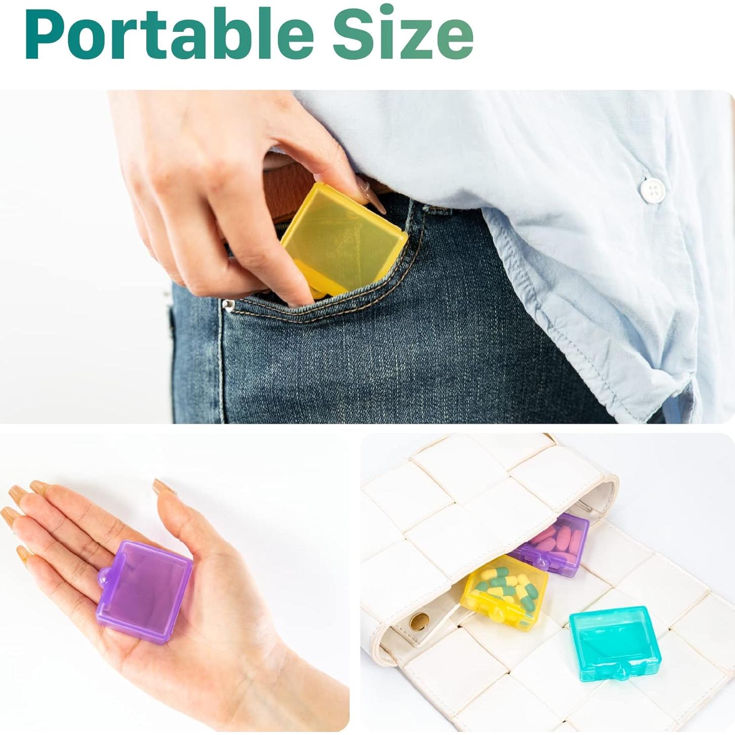 Caja de Pastillas Sukuos 3 Piezas Portátil para Viaje