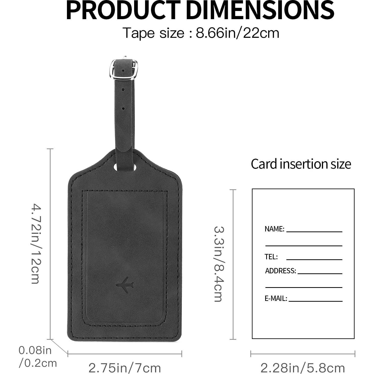Set de 2 Fundas de Pasaporte y Etiquetas de Equipaje RFID