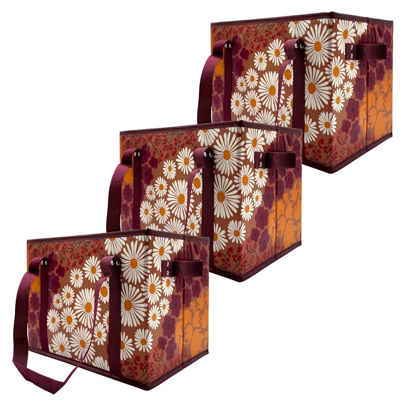 Juego de 3 bolsas de compras reutilizables Deluxe Earthwise