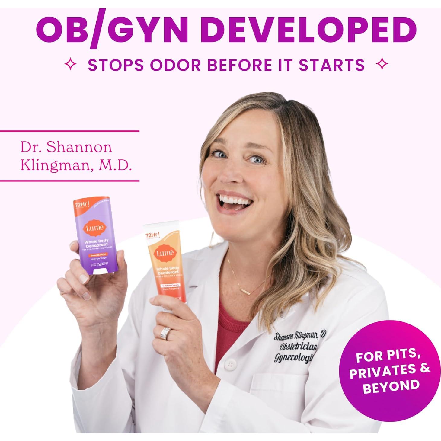 Desodorante Corporal Lume Barra Suave 74g y Toallitas 15 Unidades