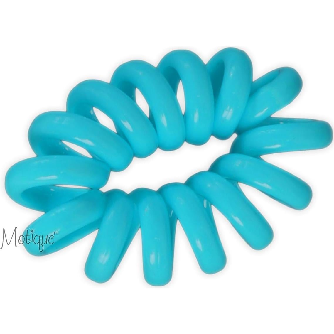 Set de 4 Ligas de Cabello Espirales Jumbo Motique Azul