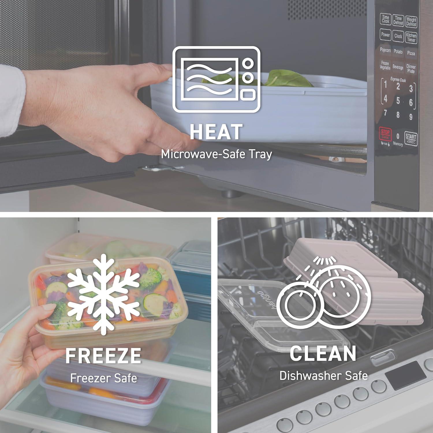 Bentgo Kit de Preparación de Comidas 60 Piezas - Contenedores Reutilizables Apto Microondas